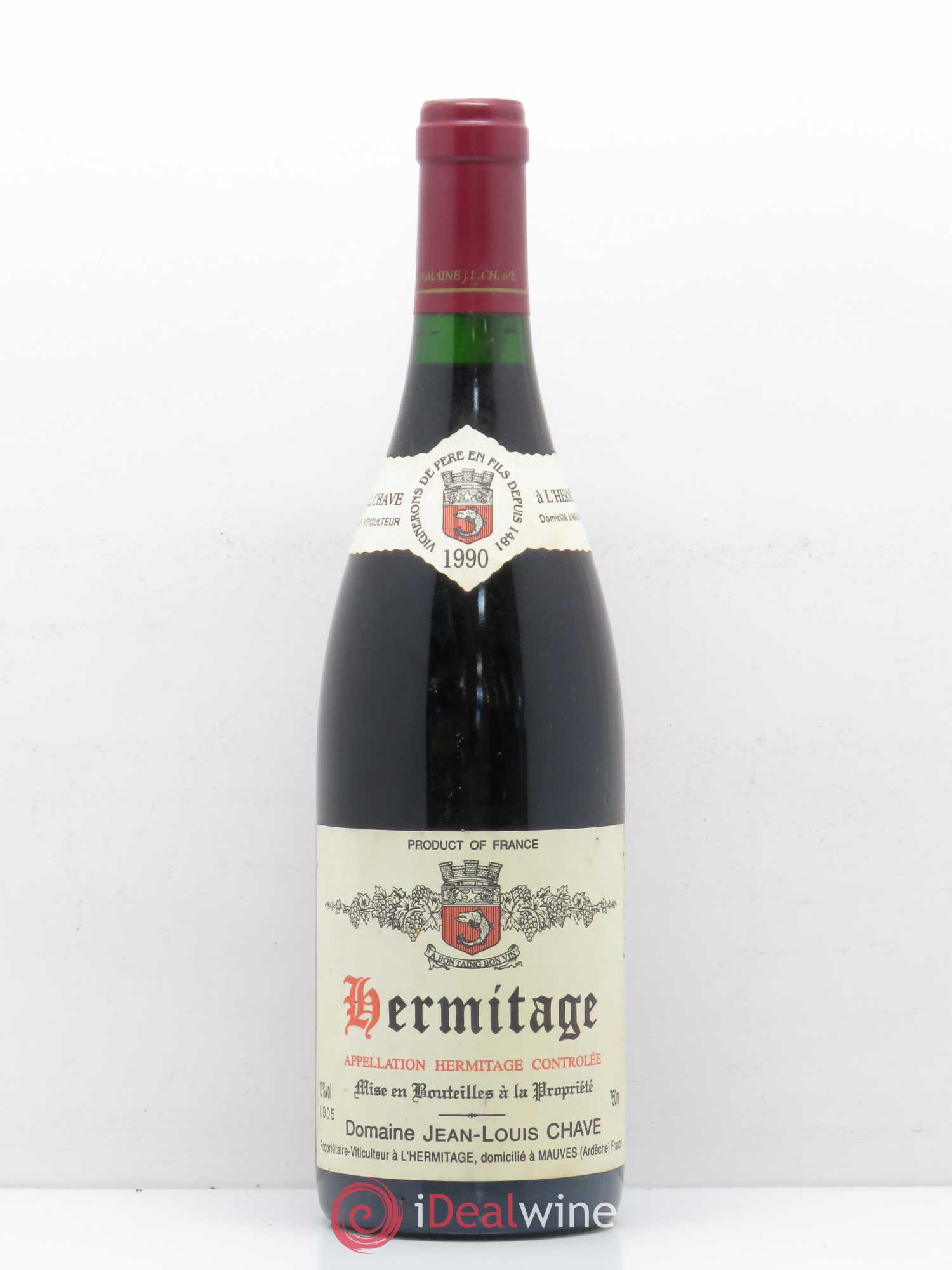 Hermitage Jean-Louis Chave 1990 - Lot de 1 bouteille - 0