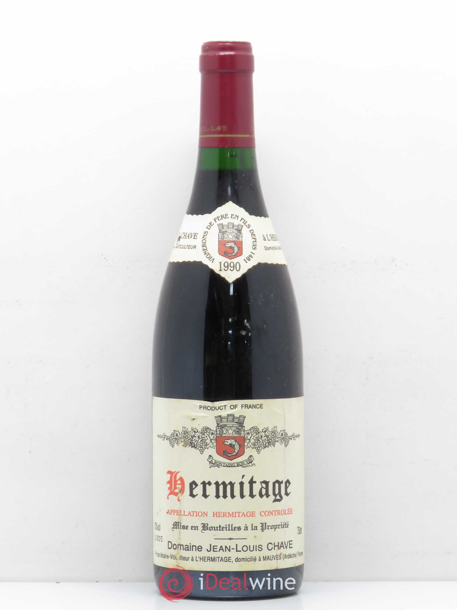Hermitage Jean-Louis Chave 1990 - Lot de 1 bouteille - 0