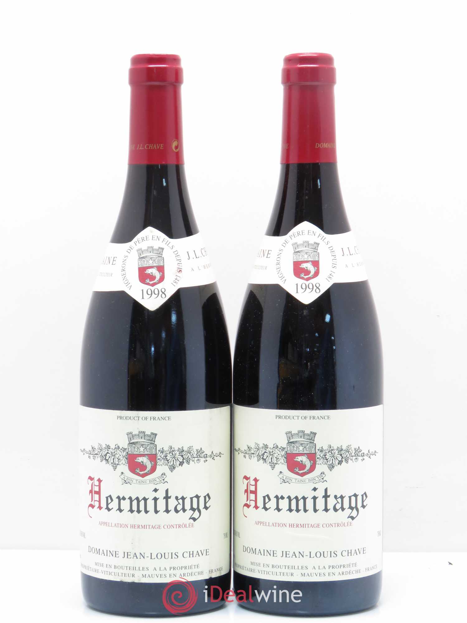 Hermitage Jean-Louis Chave 1998 - Lot de 2 bouteilles - 0