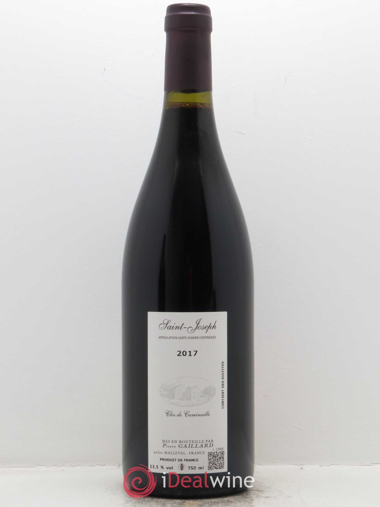 Saint-Joseph Clos de Cuminaille Pierre Gaillard 2017 - Lot de 1 bouteille - 1
