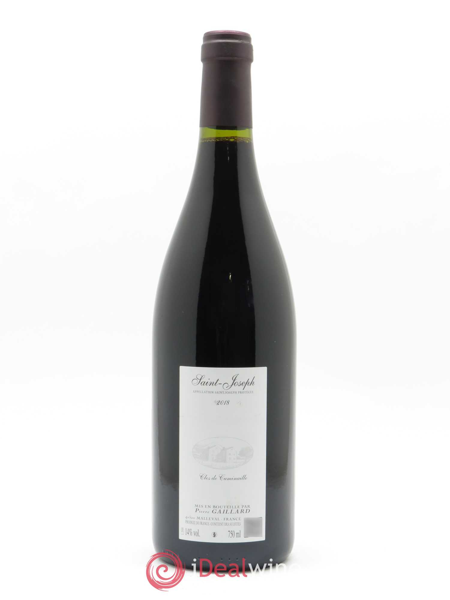 Saint-Joseph Clos de Cuminaille Pierre Gaillard 2018 - Lot de 1 bouteille - 1