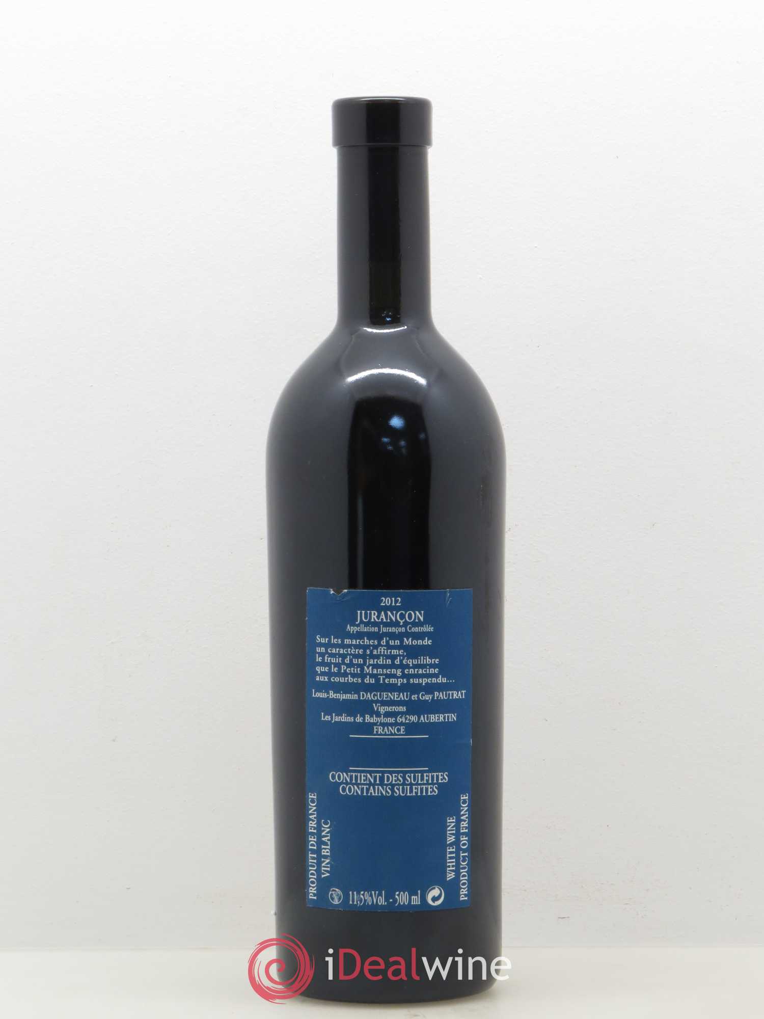 Vin de France (anciennement Jurançon) Jardins de Babylone Didier Dagueneau 2012 - Lotto di 1 bottiglia - 1