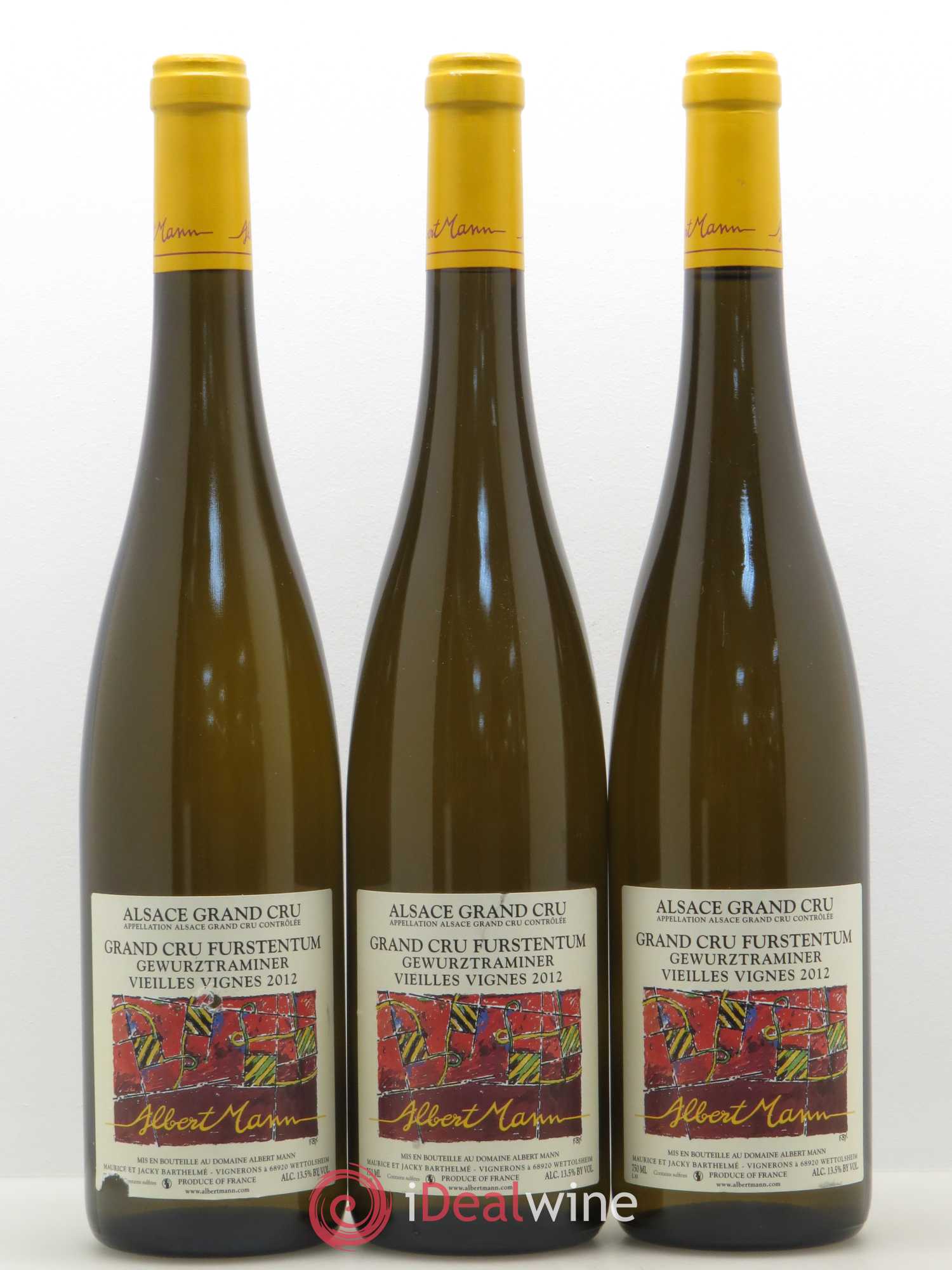Gewurztraminer Grand Cru Furstentum Vieilles Vignes Albert Mann 2012 - Posten von 3 Flaschen - 0