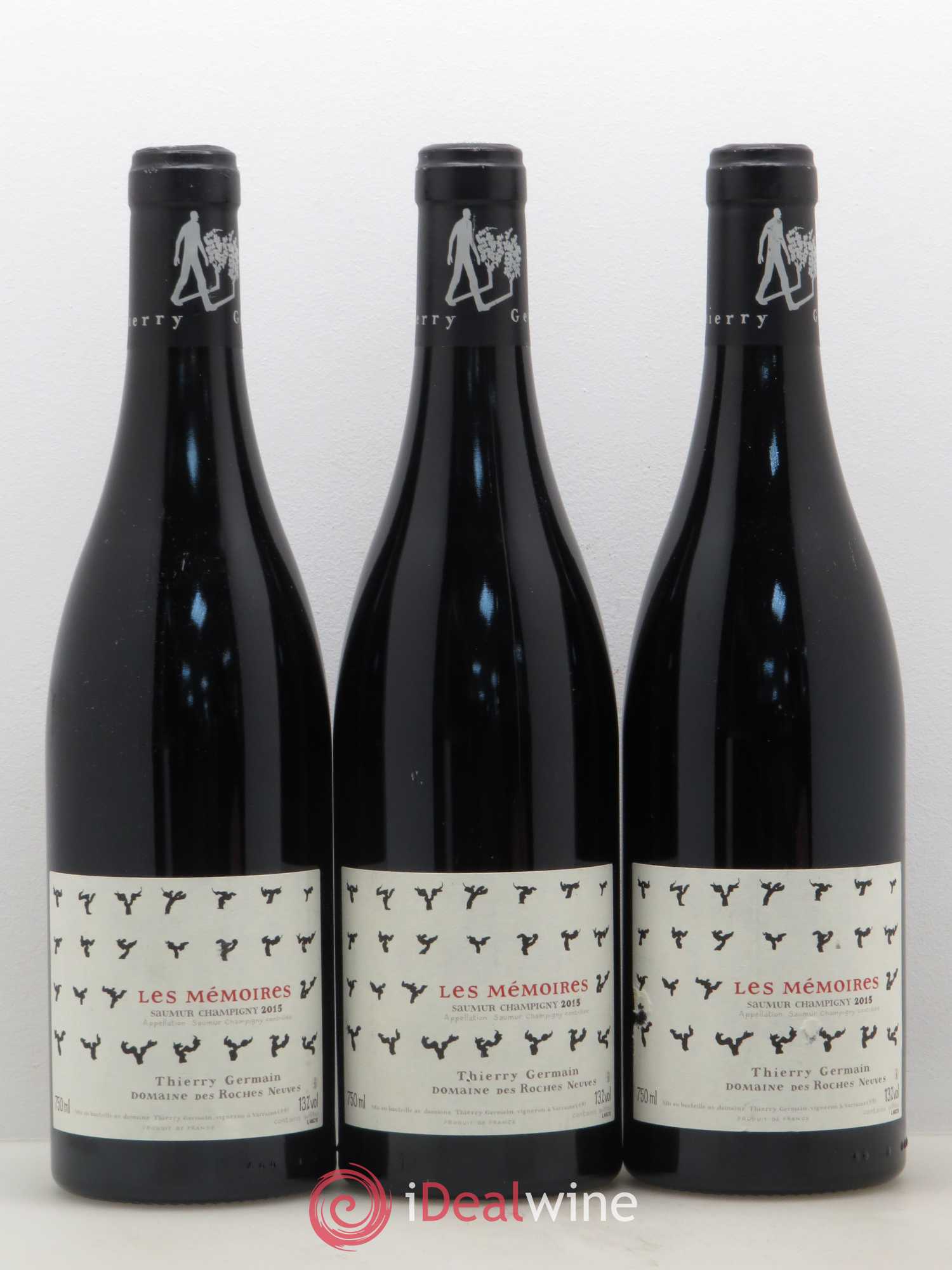 Saumur-Champigny Les Mémoires Domaine des Roches Neuves - Thierry Germain 2015 - Lot de 3 bouteilles - 0