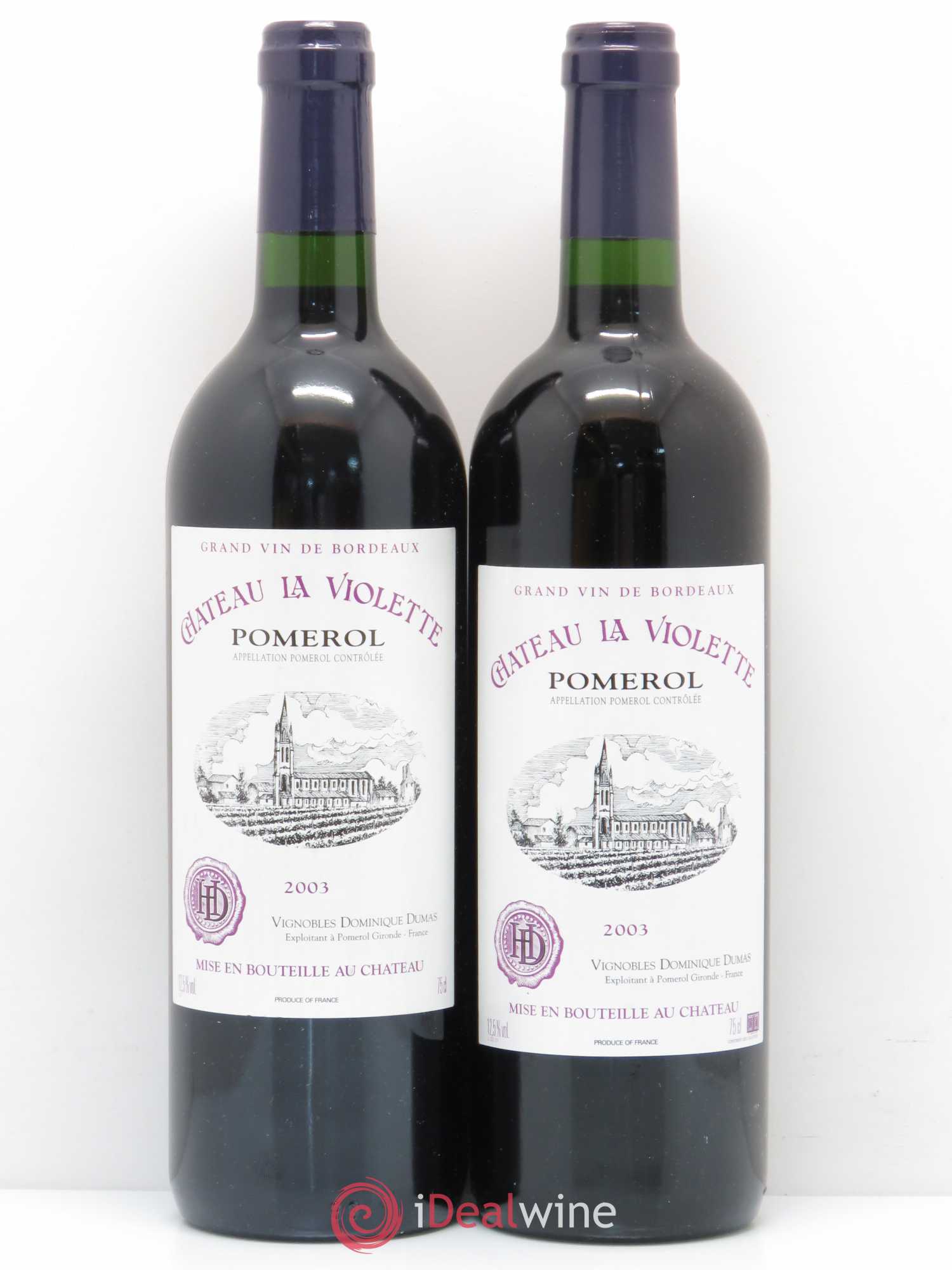 Château la Violette 2003 - Lot de 2 bouteilles - 0