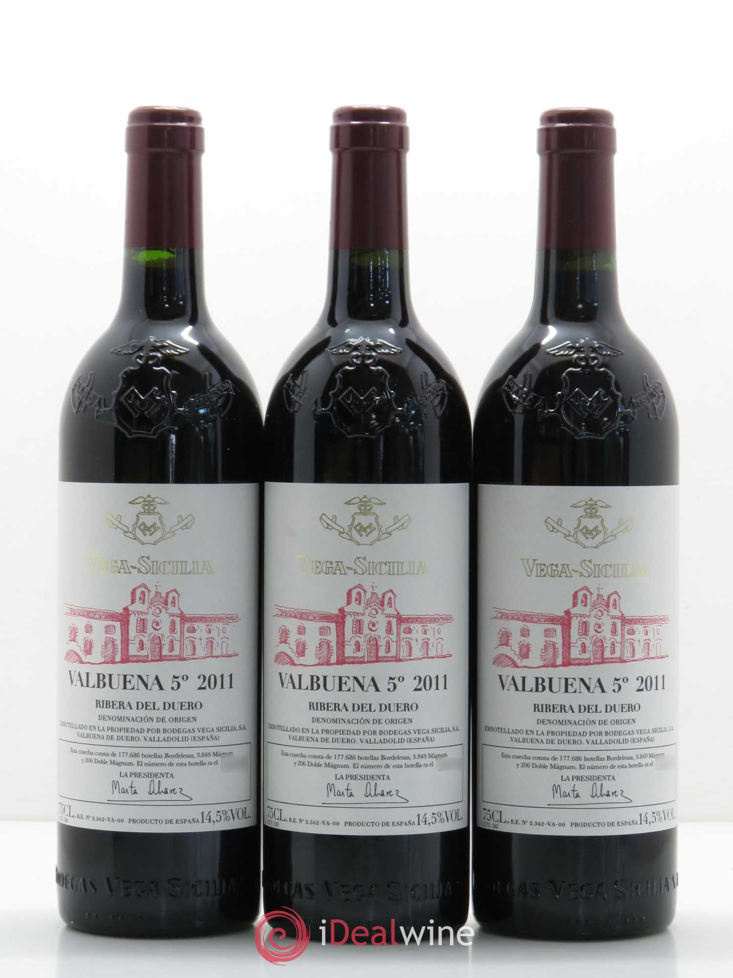 Ribera Del Duero DO Vega Sicilia Valbuena 5 ano Famille Alvarez 2011 - Lot de 6 bouteilles - 2