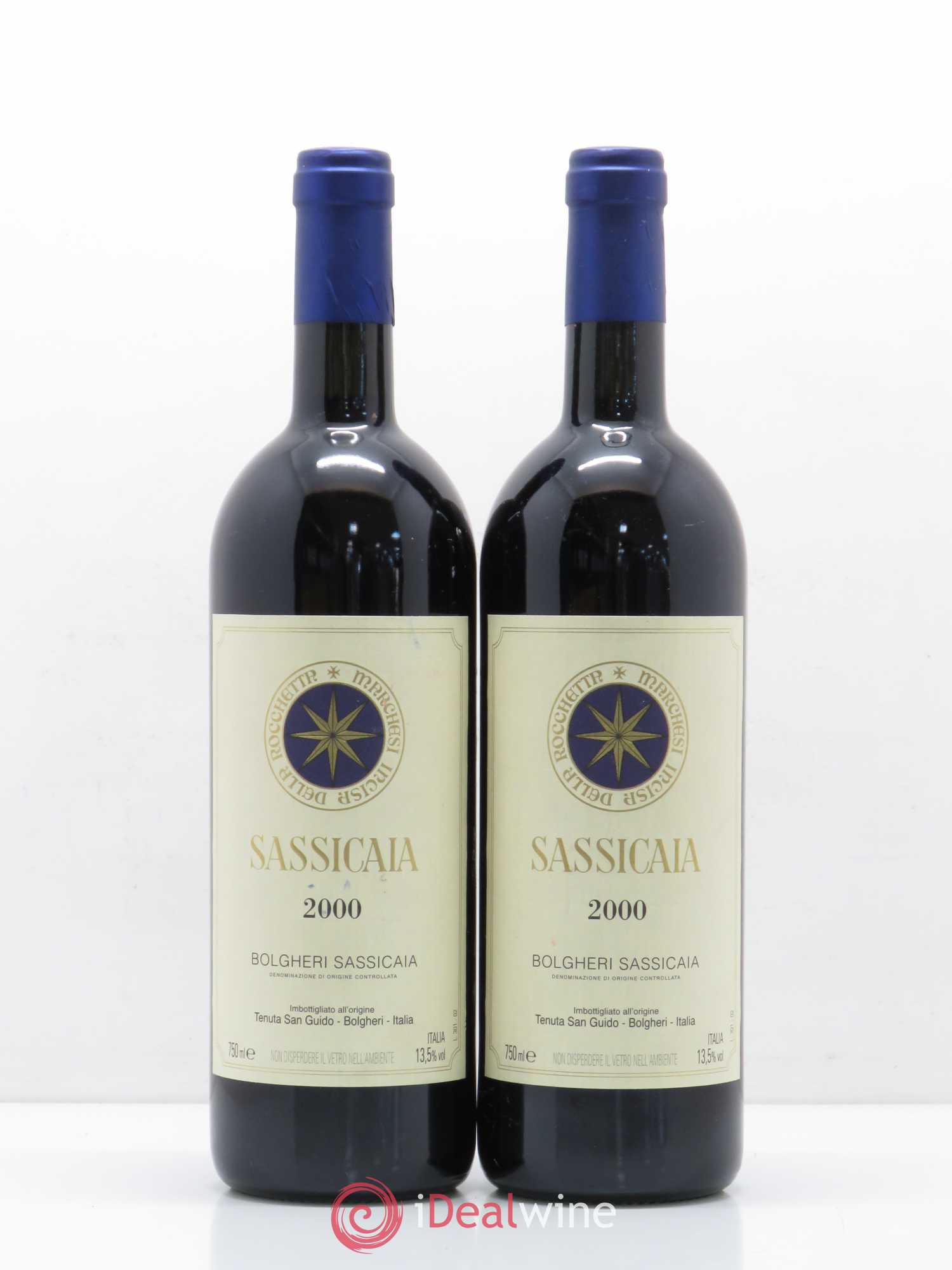 Bolgheri DOC Sassicaia Tenuta San Guido 2000 - Lot de 2 bouteilles - 0