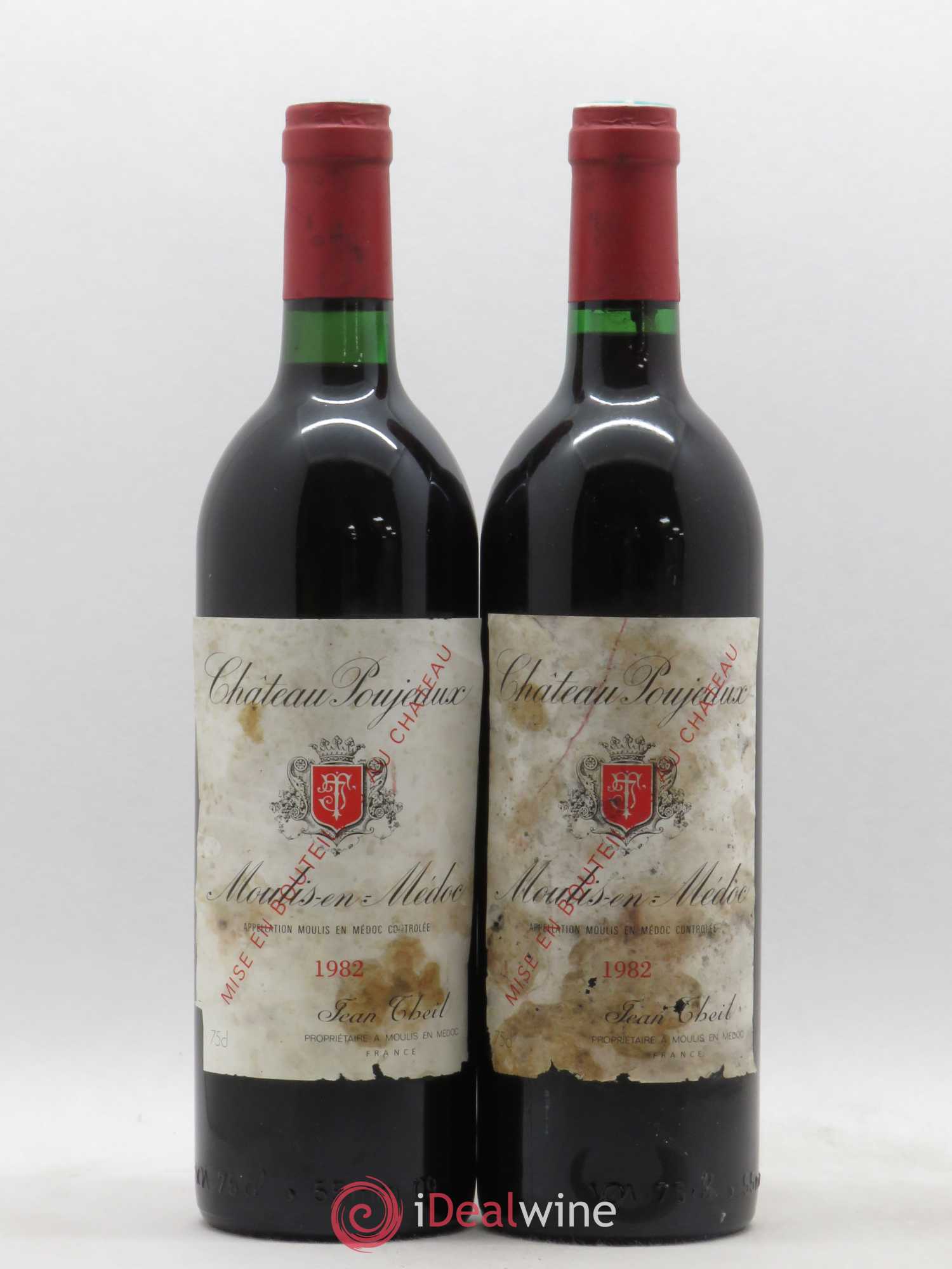 Château Poujeaux 1982 - Lot de 2 bouteilles - 0