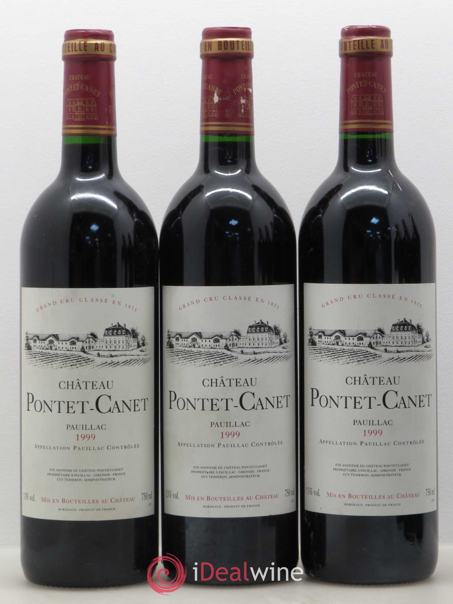 Château Pontet Canet 5ème Grand Cru Classé 1999 - Lot de 6 bouteilles - 1