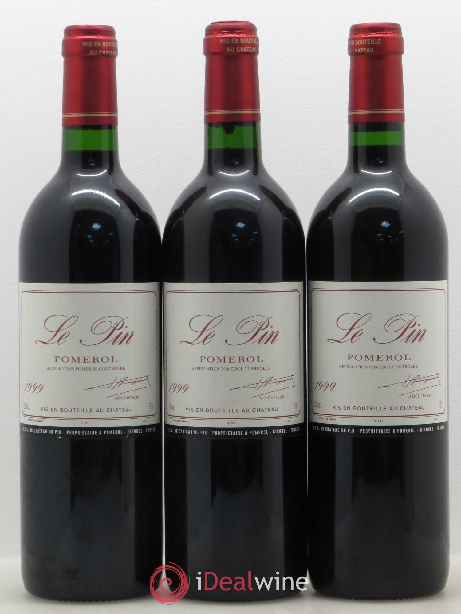 Château Le Pin 1999 - Lot de 3 bouteilles - 0