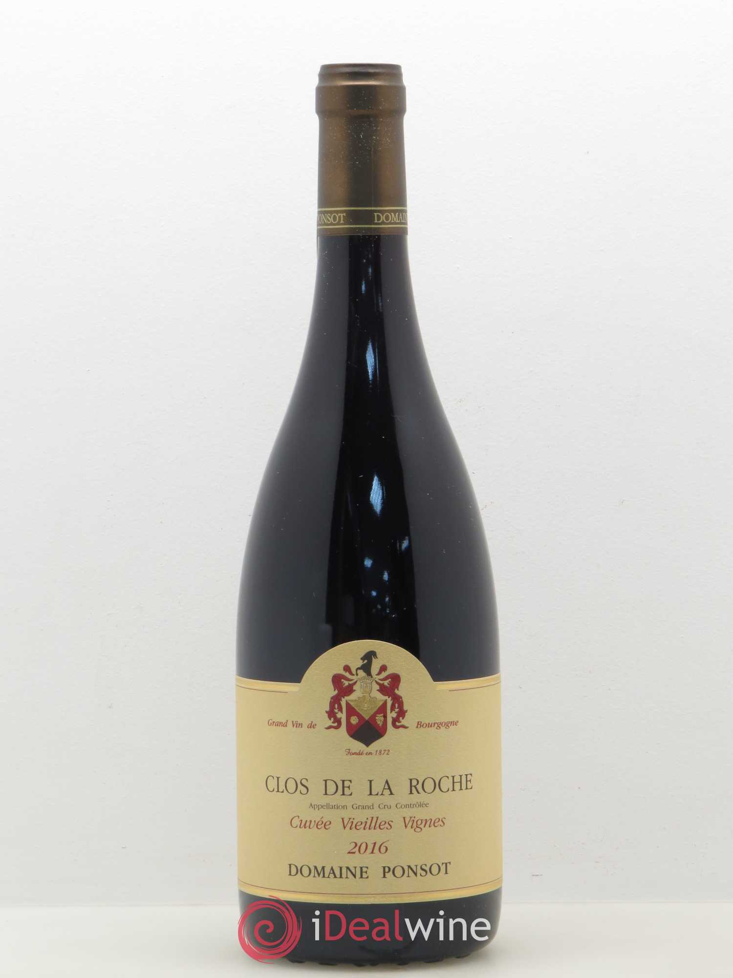 Clos de la Roche Grand Cru Vieilles Vignes Ponsot (Domaine) 2016 - Lot de 1 bouteille - 0