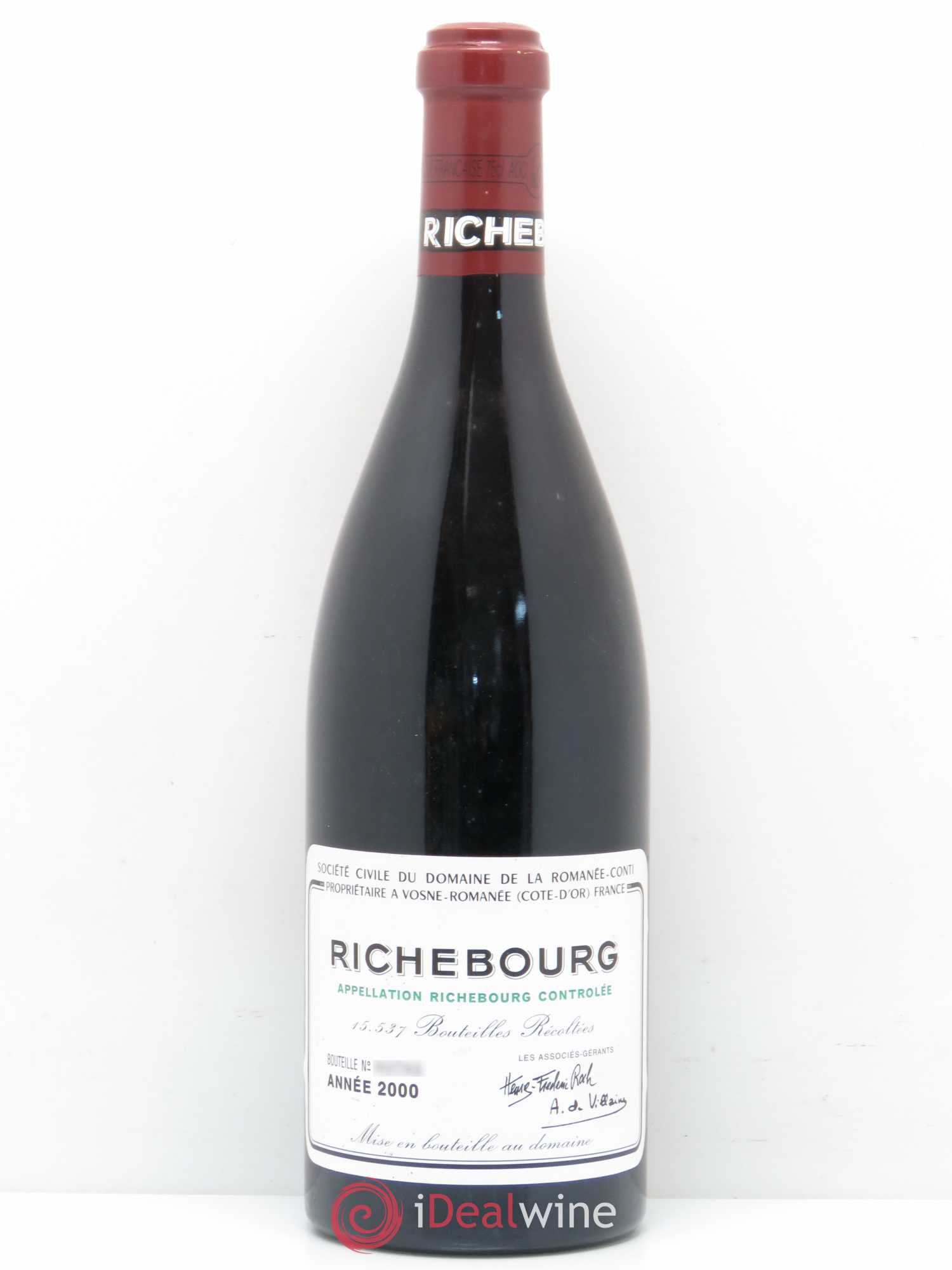 Richebourg Grand Cru Domaine de la Romanée-Conti 2000 - Lot de 1 bouteille - 0