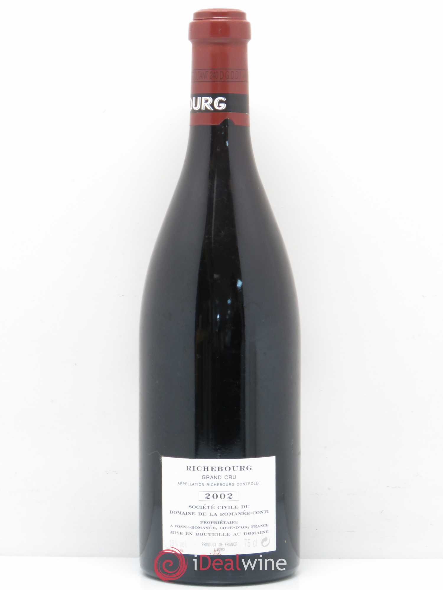 Richebourg Grand Cru Domaine de la Romanée-Conti 2002 - Lot de 1 bouteille - 1