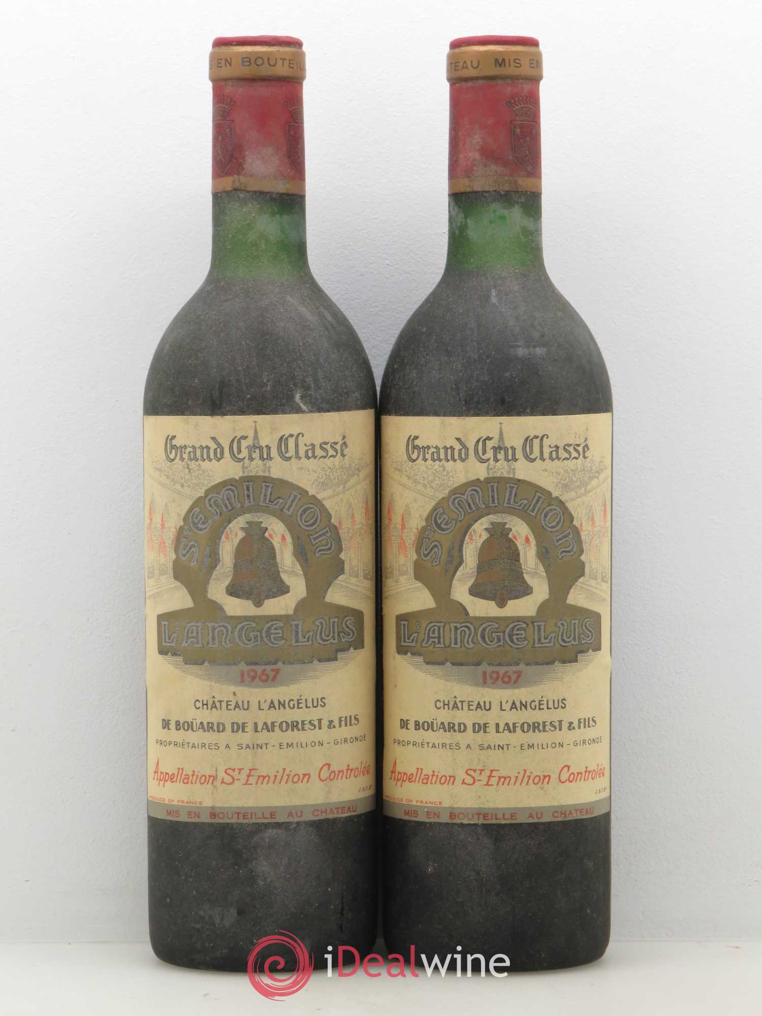Château Angélus 1er Grand Cru Classé A 1967 - Lot de 2 bouteilles - 0