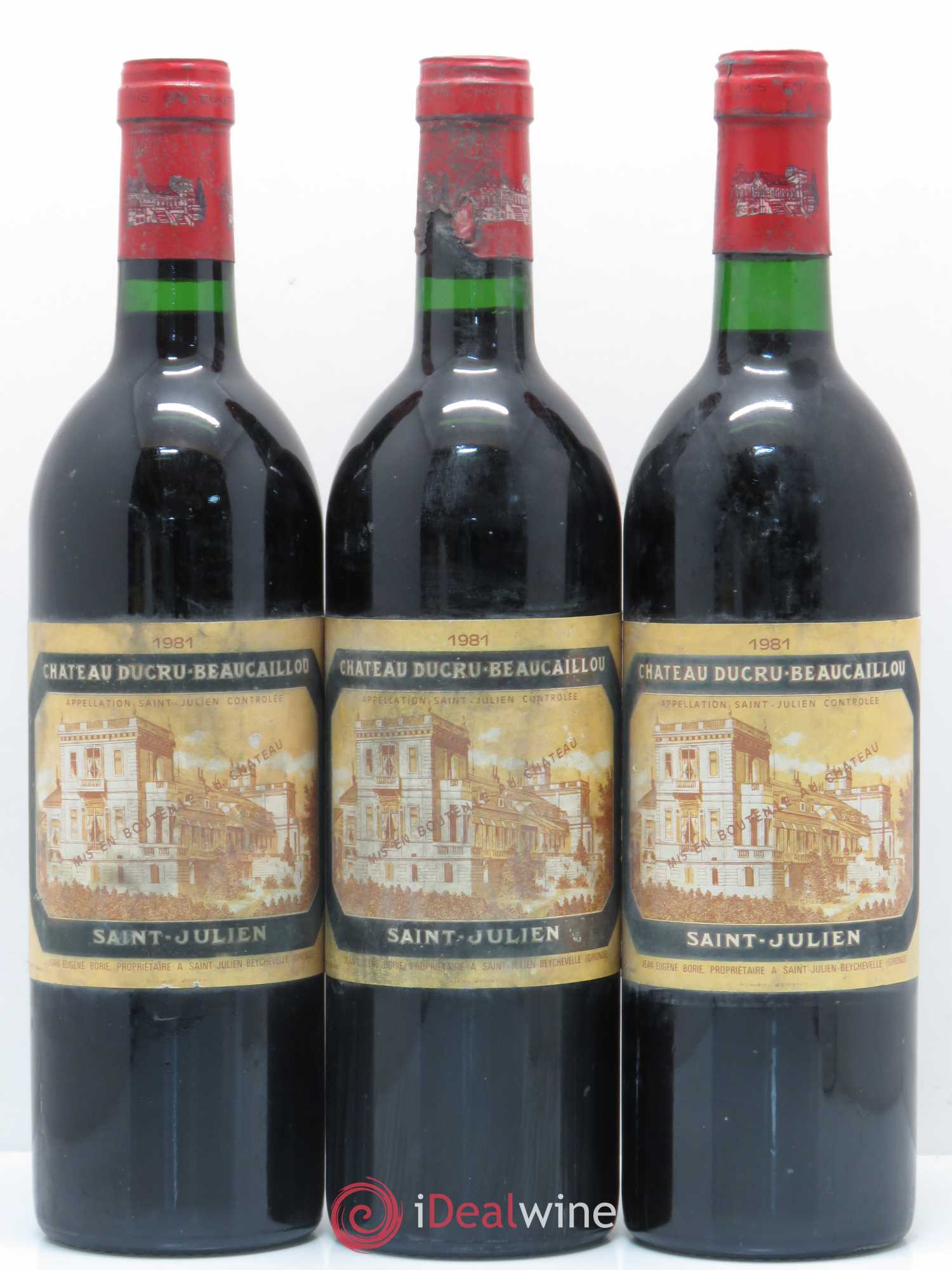 Château Ducru Beaucaillou 2ème Grand Cru Classé 1981 - Lot de 3 bouteilles - 0