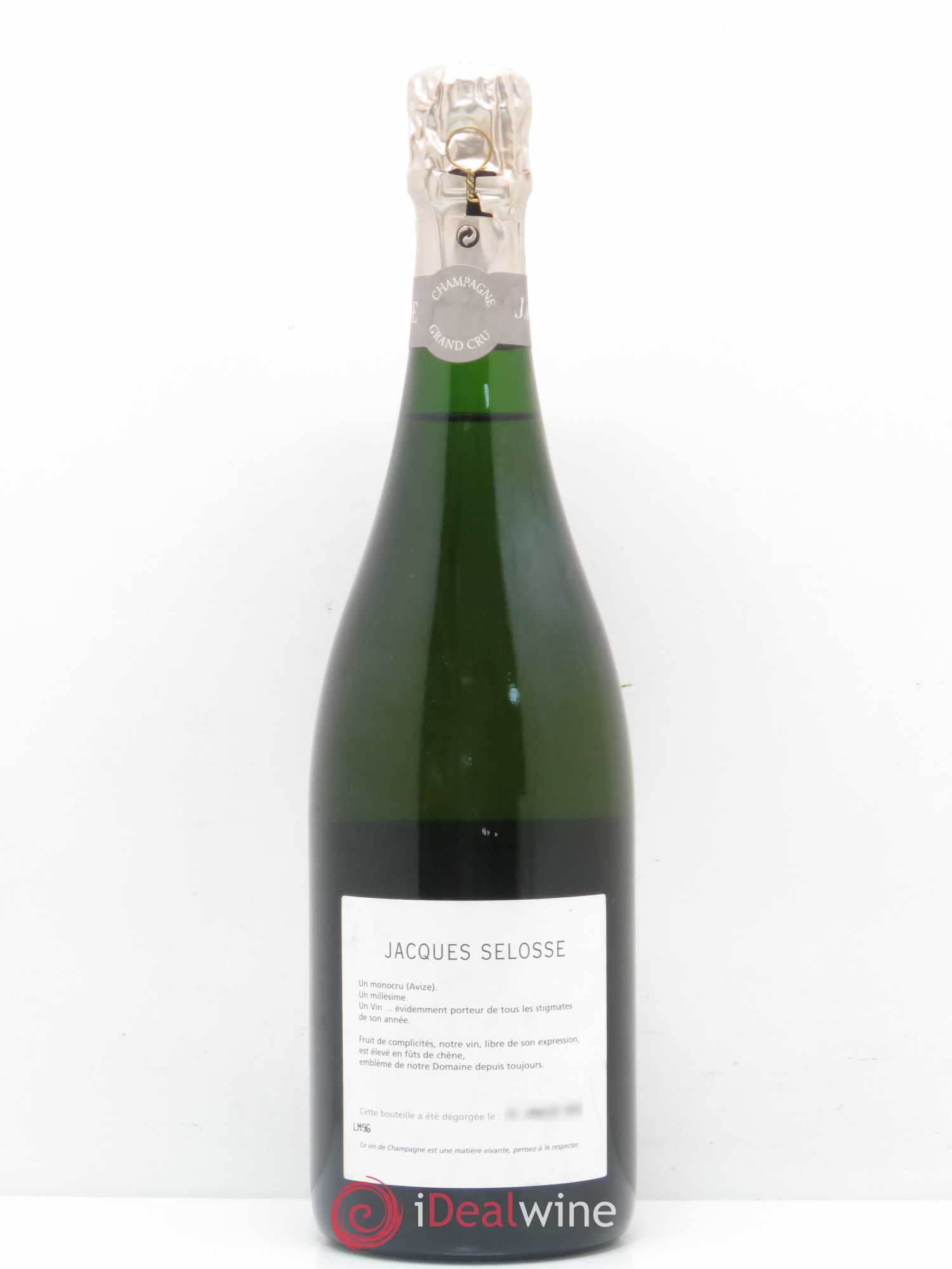 Blanc de Blancs Grand Cru Extra-Brut Jacques Selosse 1996 - Lot de 1 bouteille - 1