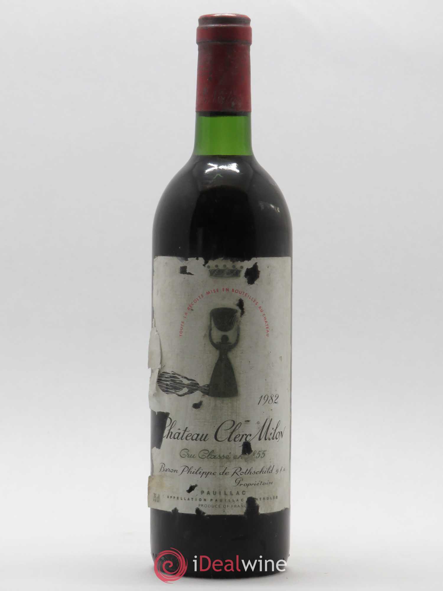 Château Clerc Milon 5ème Grand Cru Classé 1982 - Lot de 1 bouteille - 0