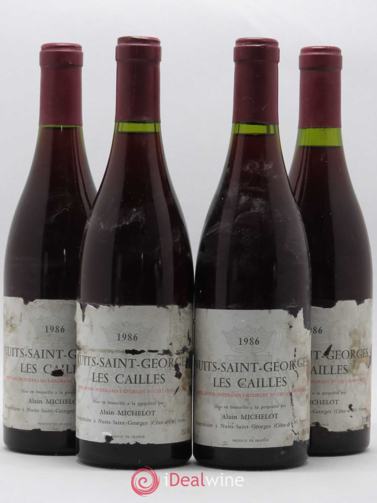 Nuits-Saint-Georges 1er Cru Les Cailles Alain Michelot 1986 - Posten von 4 Flaschen - 0