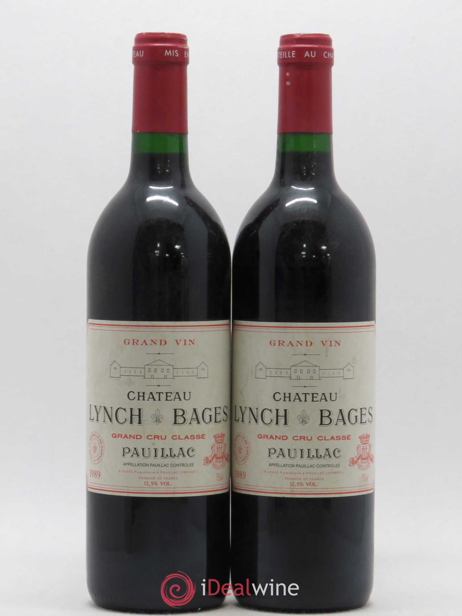 Château Lynch Bages 5ème Grand Cru Classé 1989 - Lot de 2 bouteilles - 0