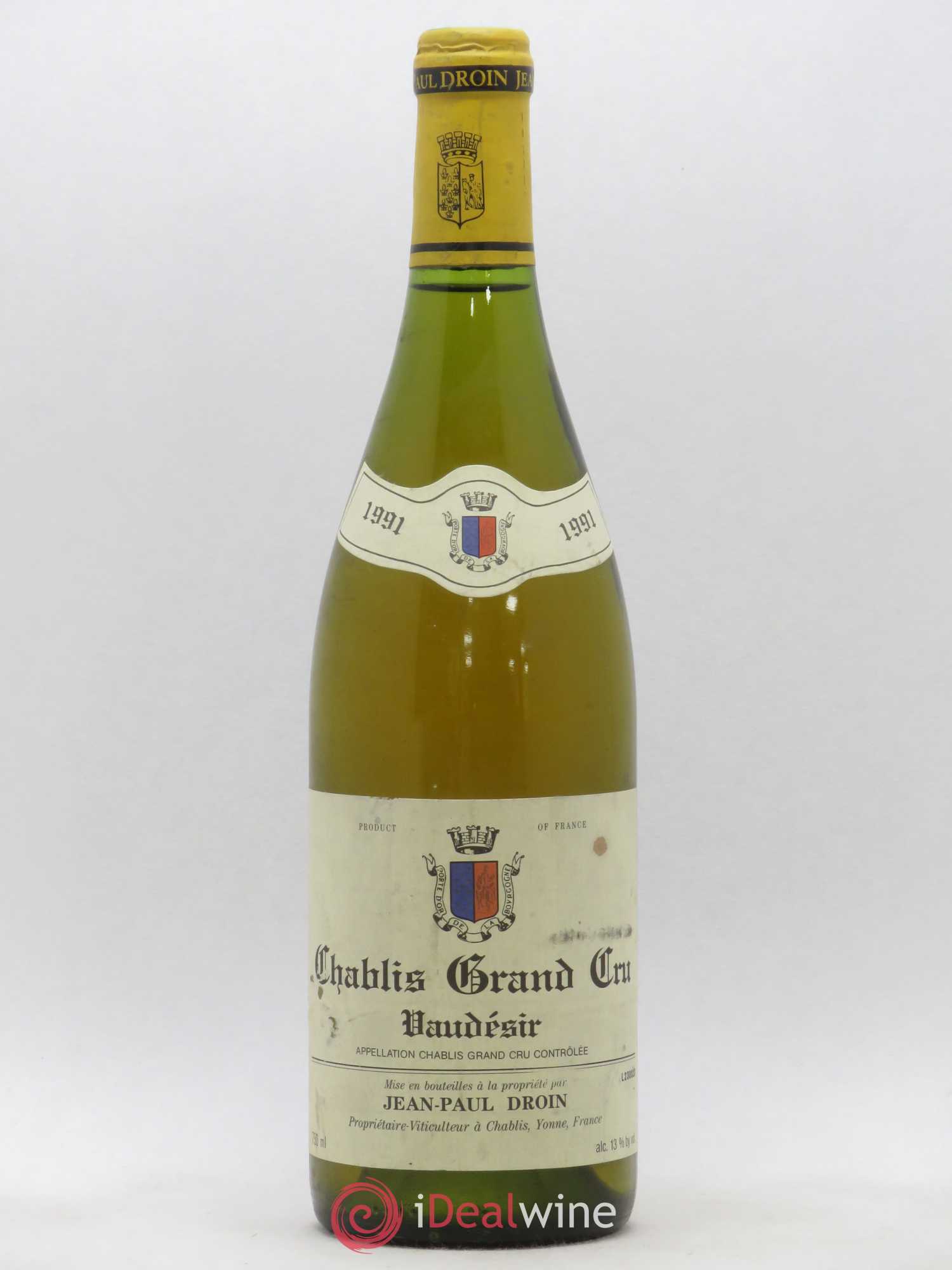 Chablis Grand Cru Vaudésir Jean-Paul & Benoît Droin (Domaine) 1991 - Lot de 1 bouteille - 0