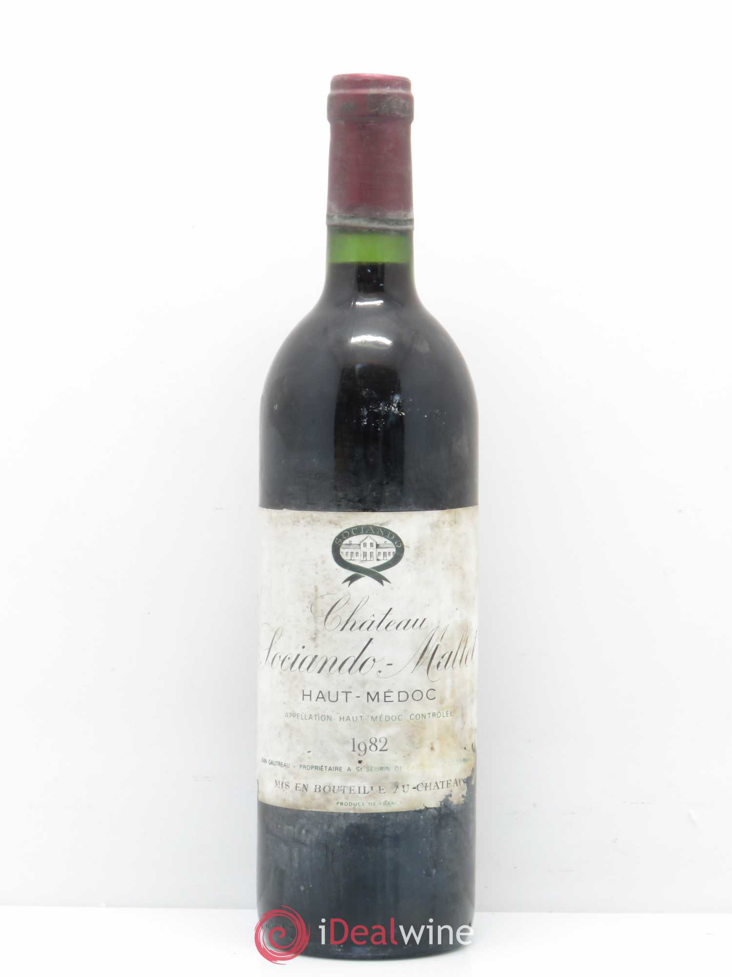 Château Sociando Mallet 1982 - Lot de 1 bouteille - 0