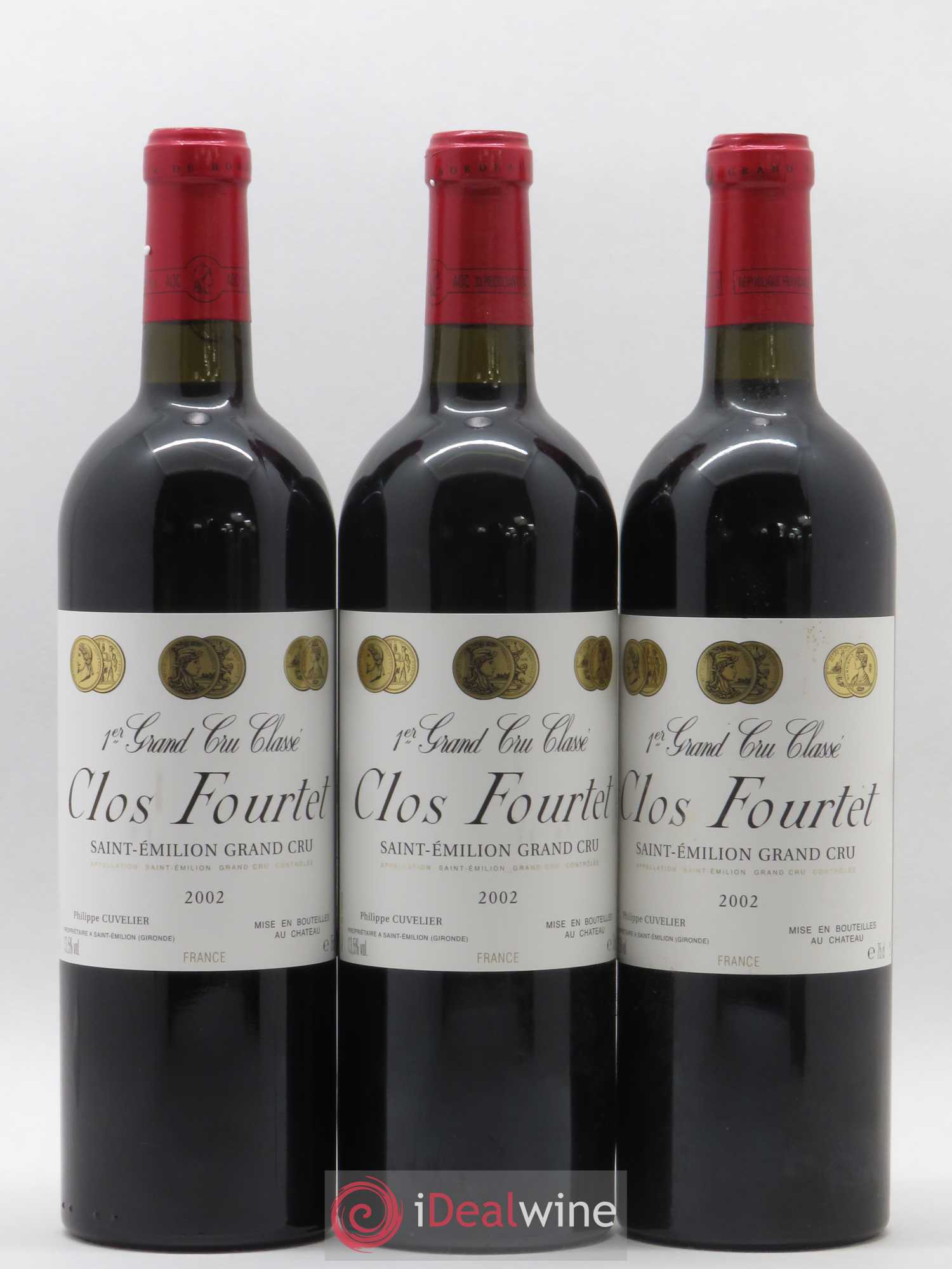 Clos Fourtet 1er Grand Cru Classé B 2002 - Lot de 3 bouteilles - 0