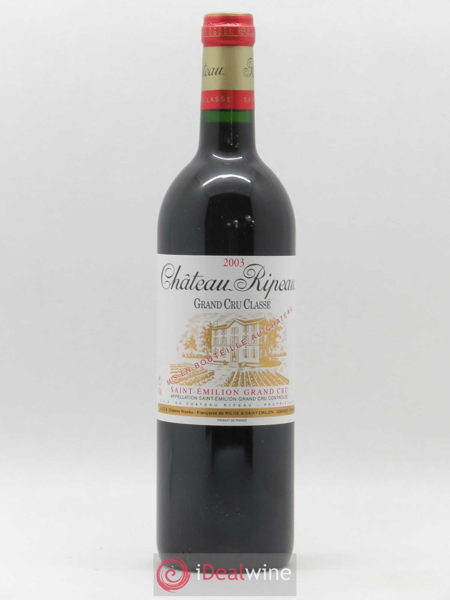Château Ripeau Grand Cru Classé 2002 - Lot de 1 bouteille - 0