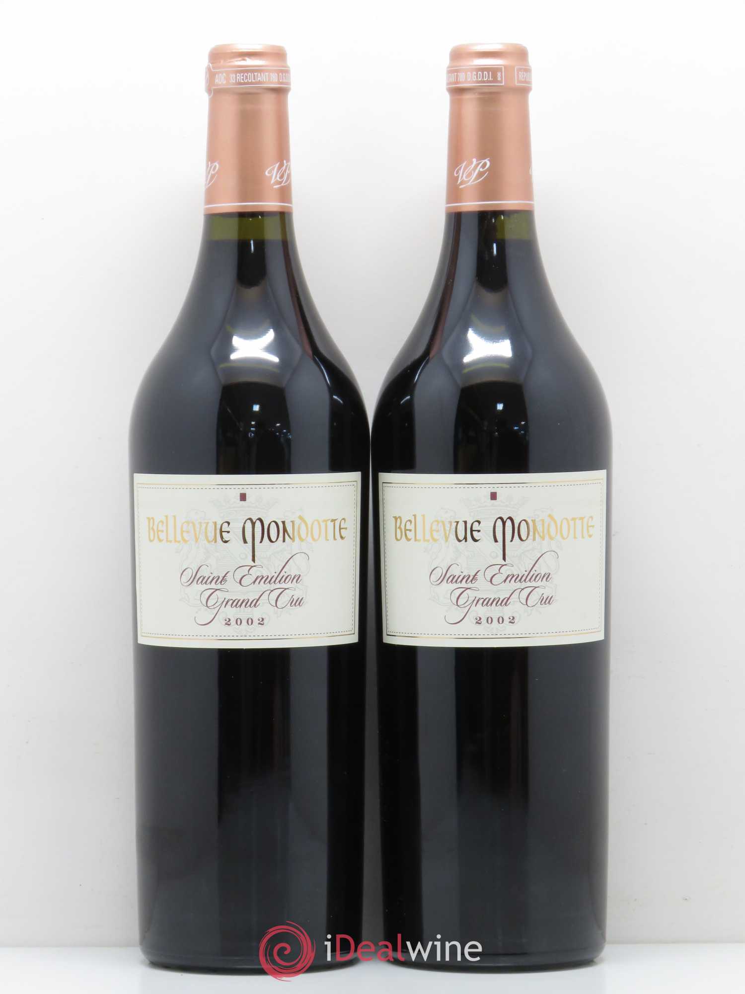 Château Bellevue Mondotte 2002 - Lot de 2 bouteilles - 0