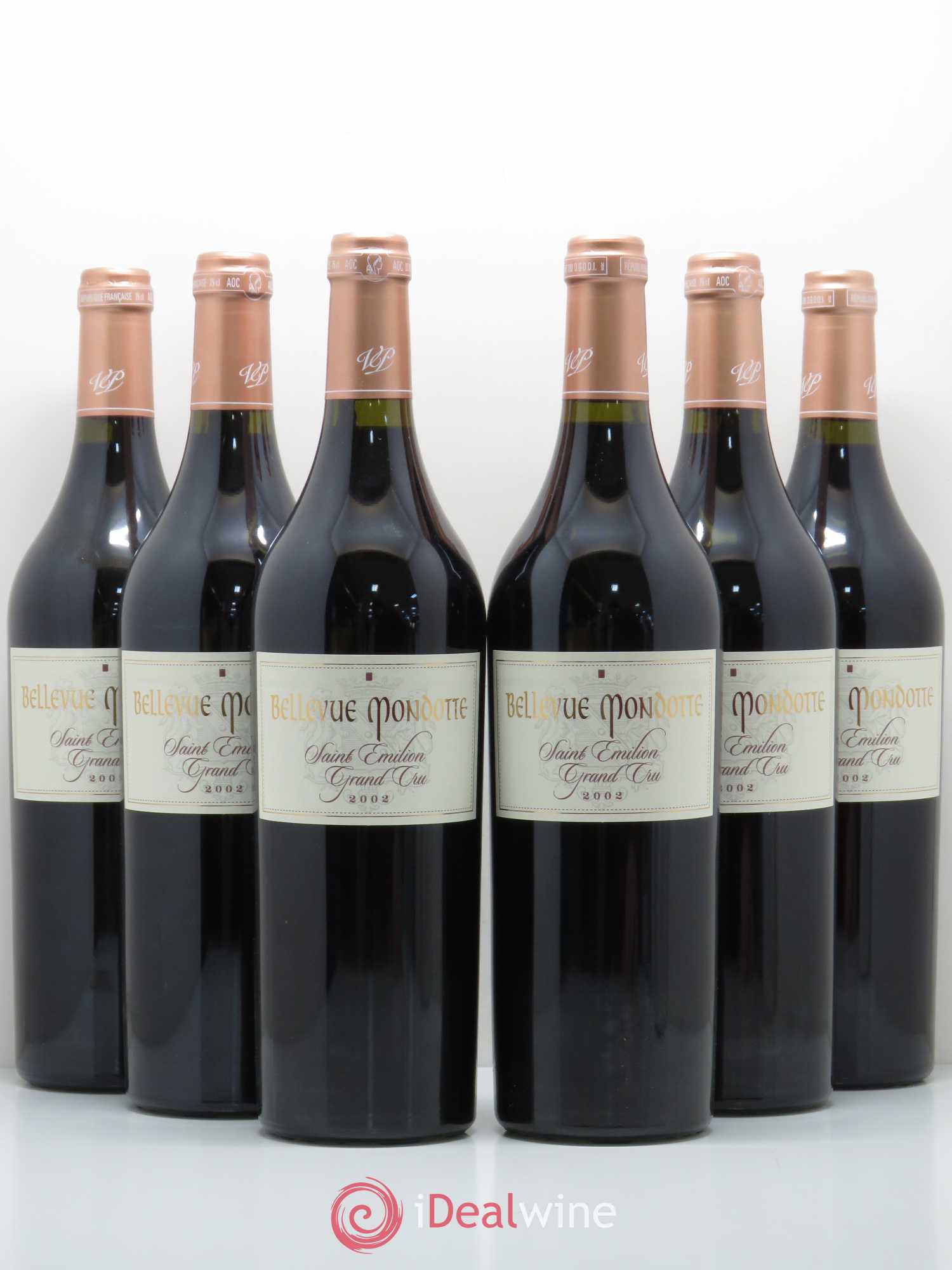 Château Bellevue Mondotte 2002 - Lot de 6 bouteilles - 0