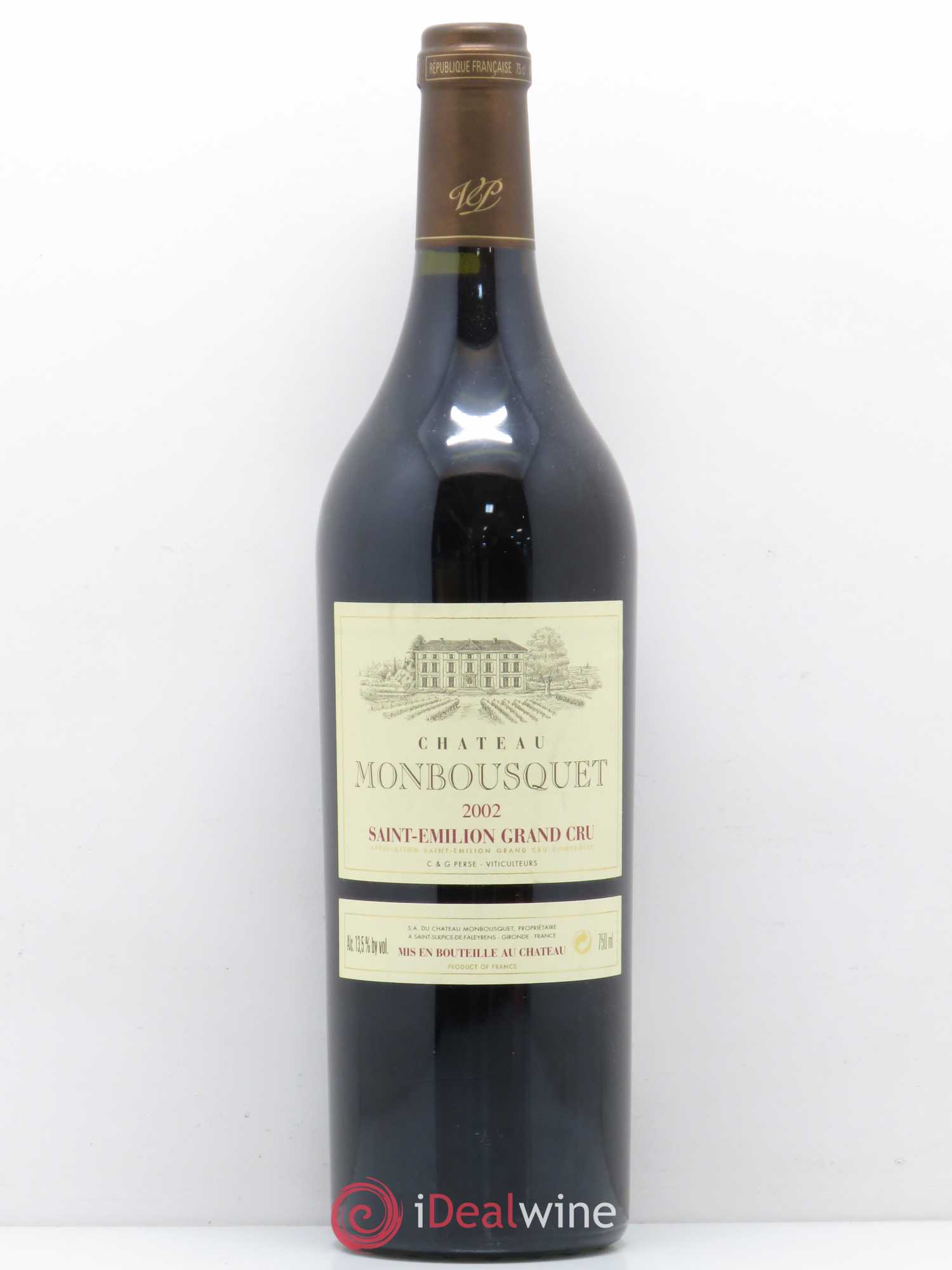 Château Monbousquet Grand Cru Classé 2002 - Lot de 1 bouteille - 0
