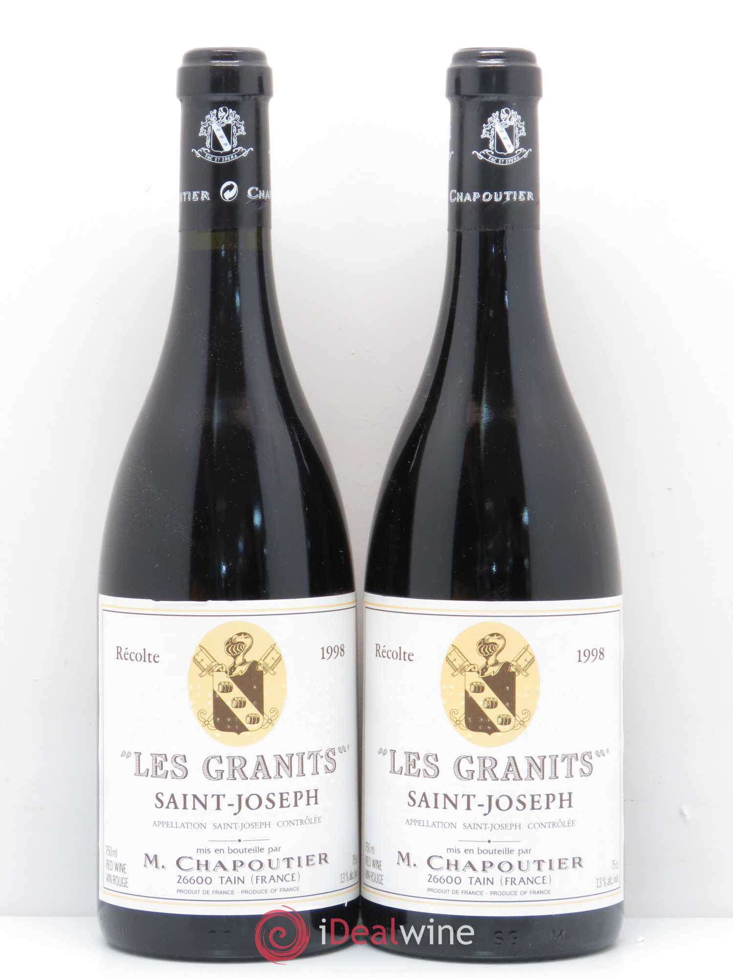 Saint-Joseph Les Granits Chapoutier 1998 - Lot de 2 bouteilles - 0