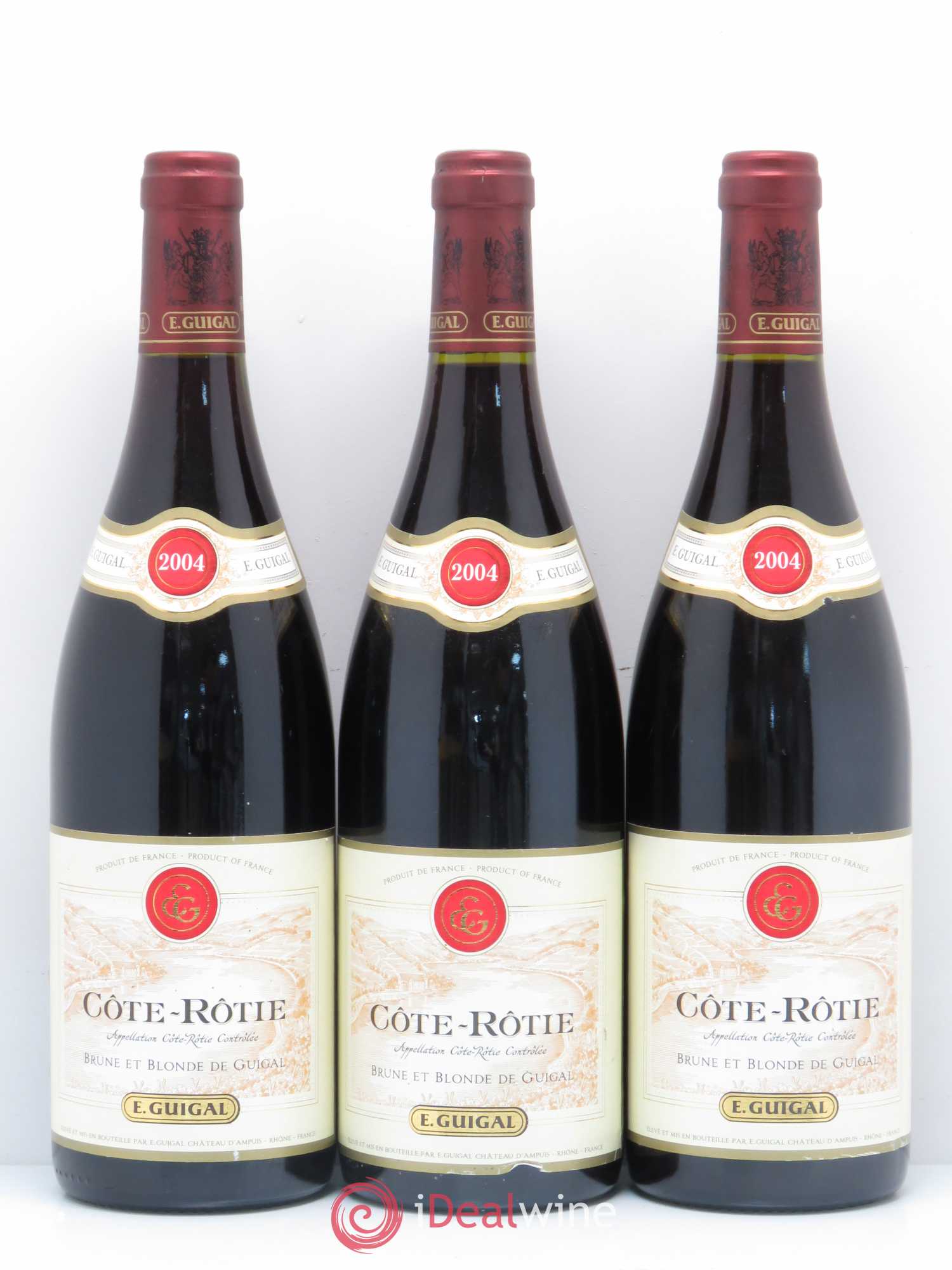 Côte-Rôtie Côtes Brune et Blonde Guigal 2004 - Lot de 3 bouteilles - 0