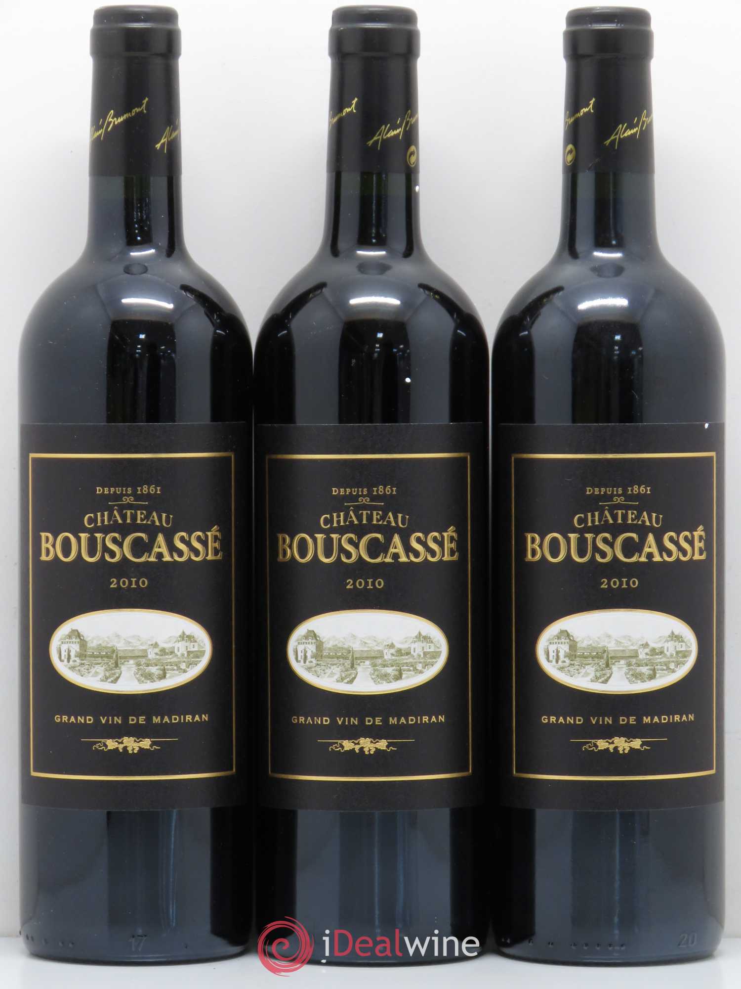Madiran Château Bouscassé Alain Brumont 2010 - Lot de 3 bouteilles - 0