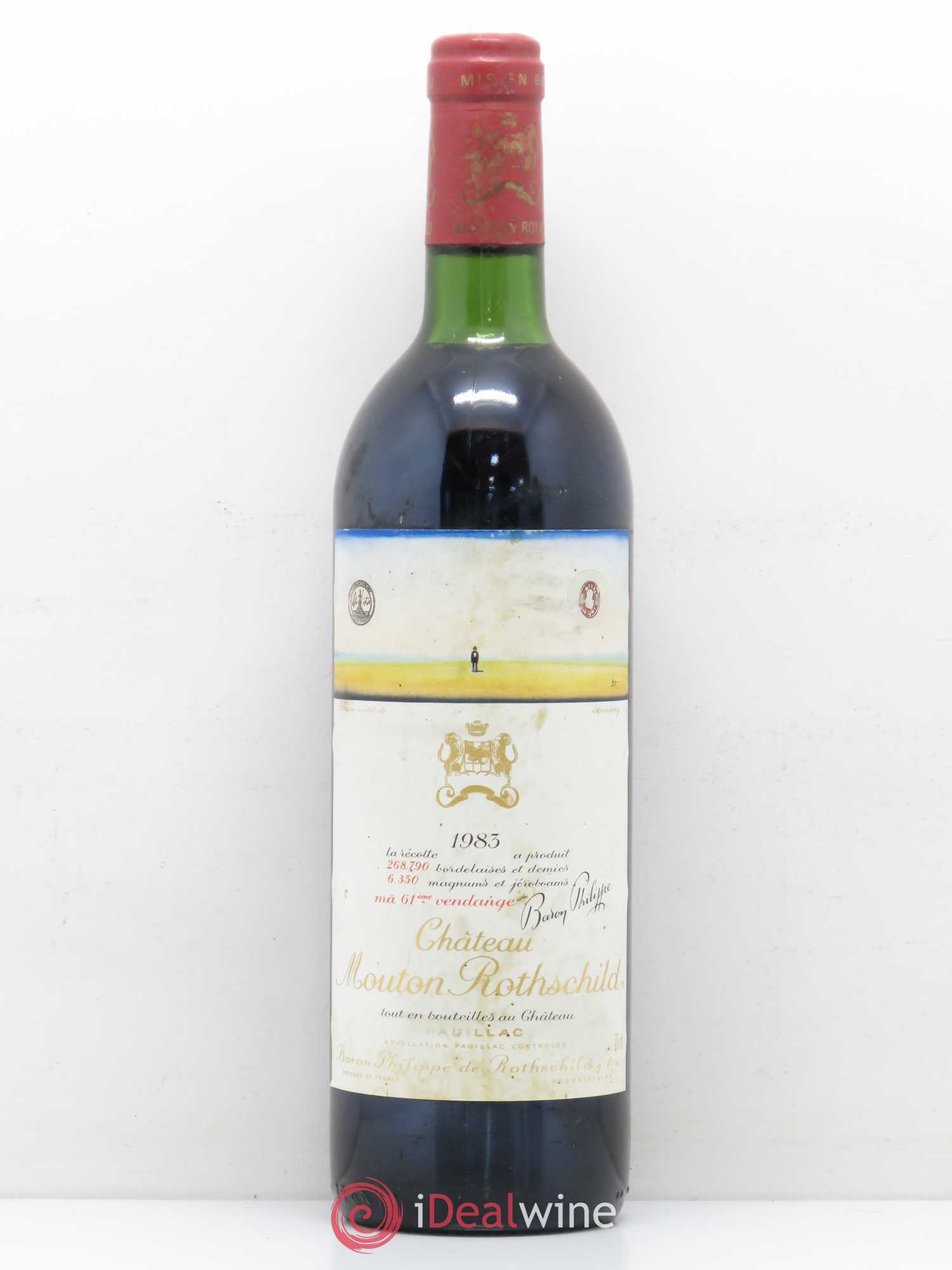 Château Mouton Rothschild 1er Grand Cru Classé 1983 - Lot de 1 bouteille - 0