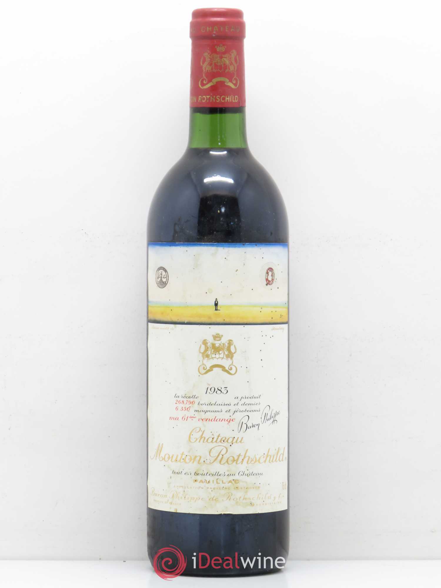 Château Mouton Rothschild 1er Grand Cru Classé 1983 - Lot de 1 bouteille - 0