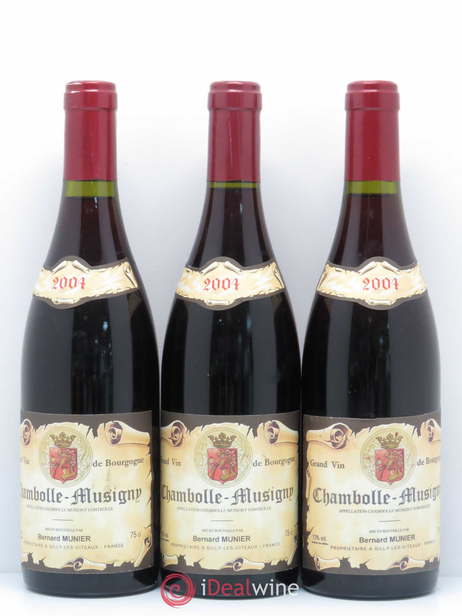 Chambolle-Musigny Bernard Munier 2004 - Lot de 3 bouteilles - 0
