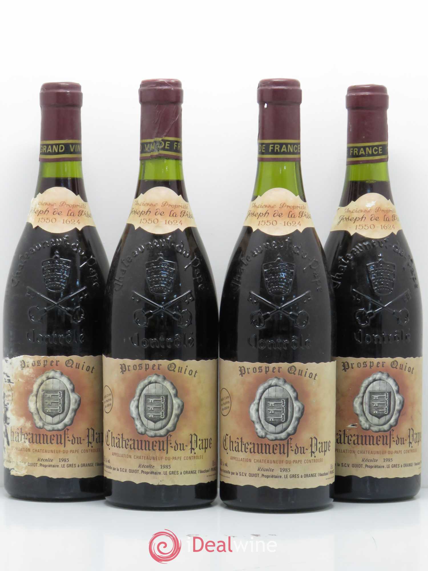 Châteauneuf-du-Pape Prosper Quiot 1985 - Lot de 4 bouteilles - 0