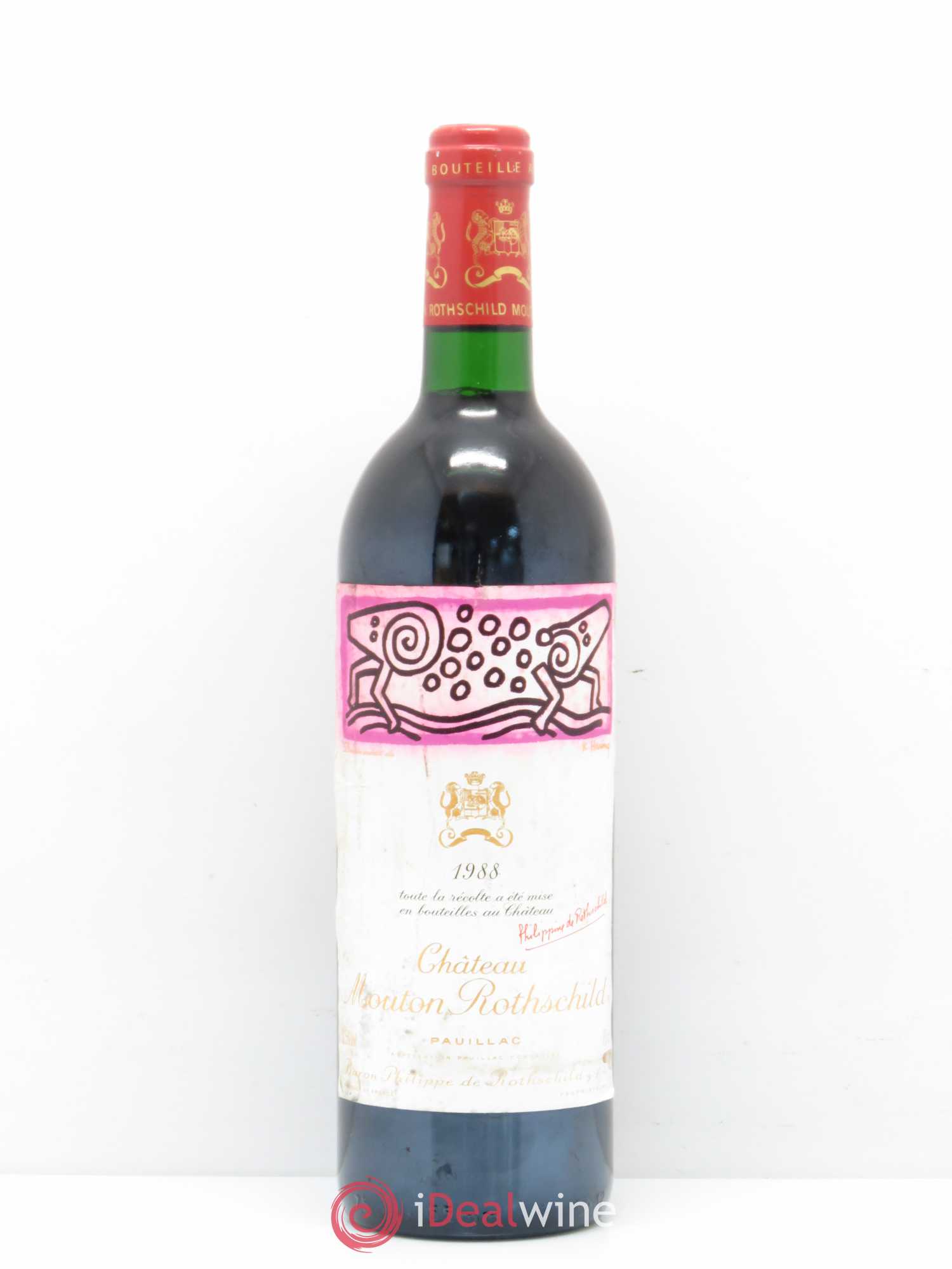 Château Mouton Rothschild 1er Grand Cru Classé 1988 - Lot de 1 bouteille - 0