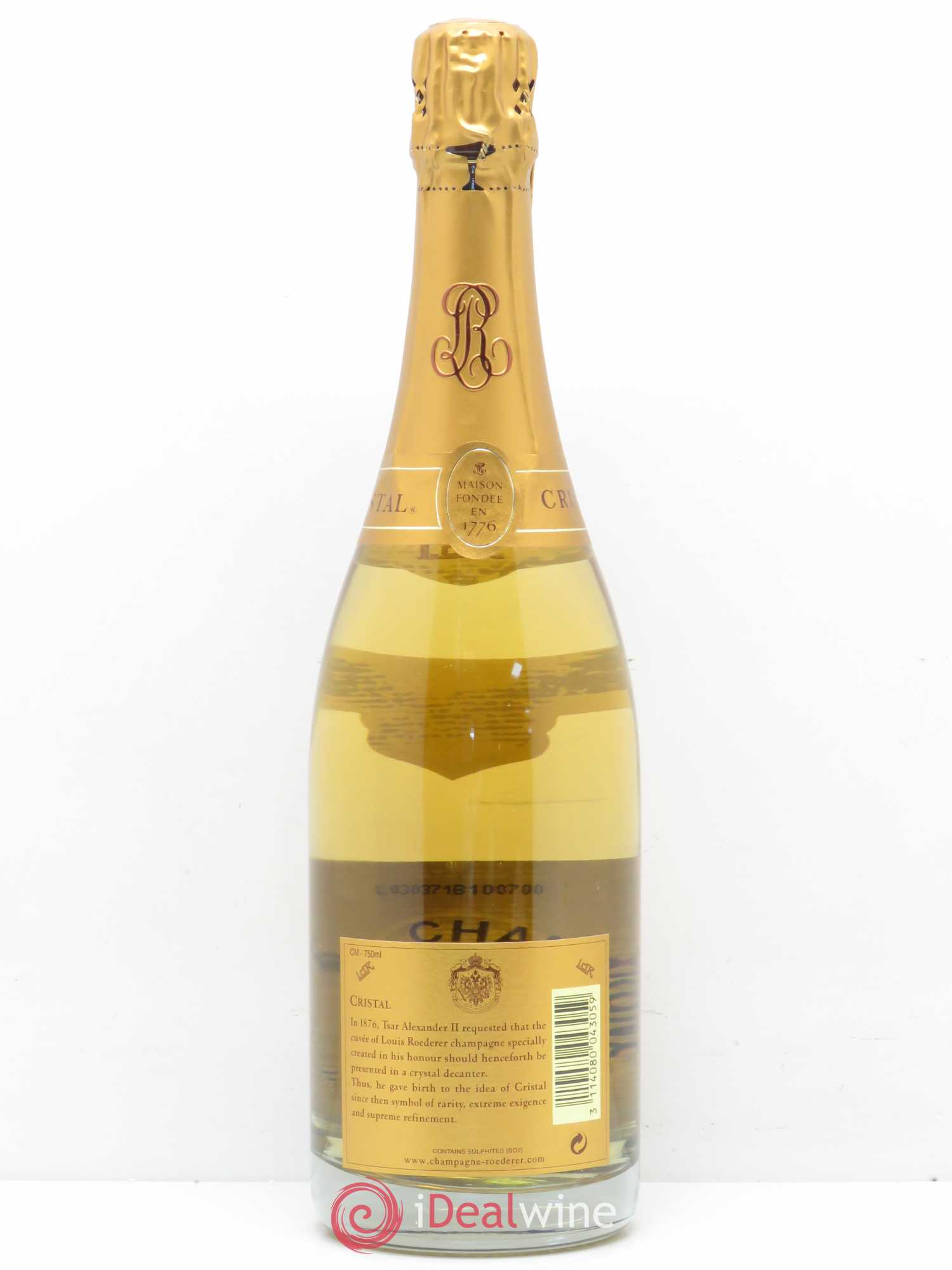 Cristal Louis Roederer 2002 - Lot de 1 bouteille - 1