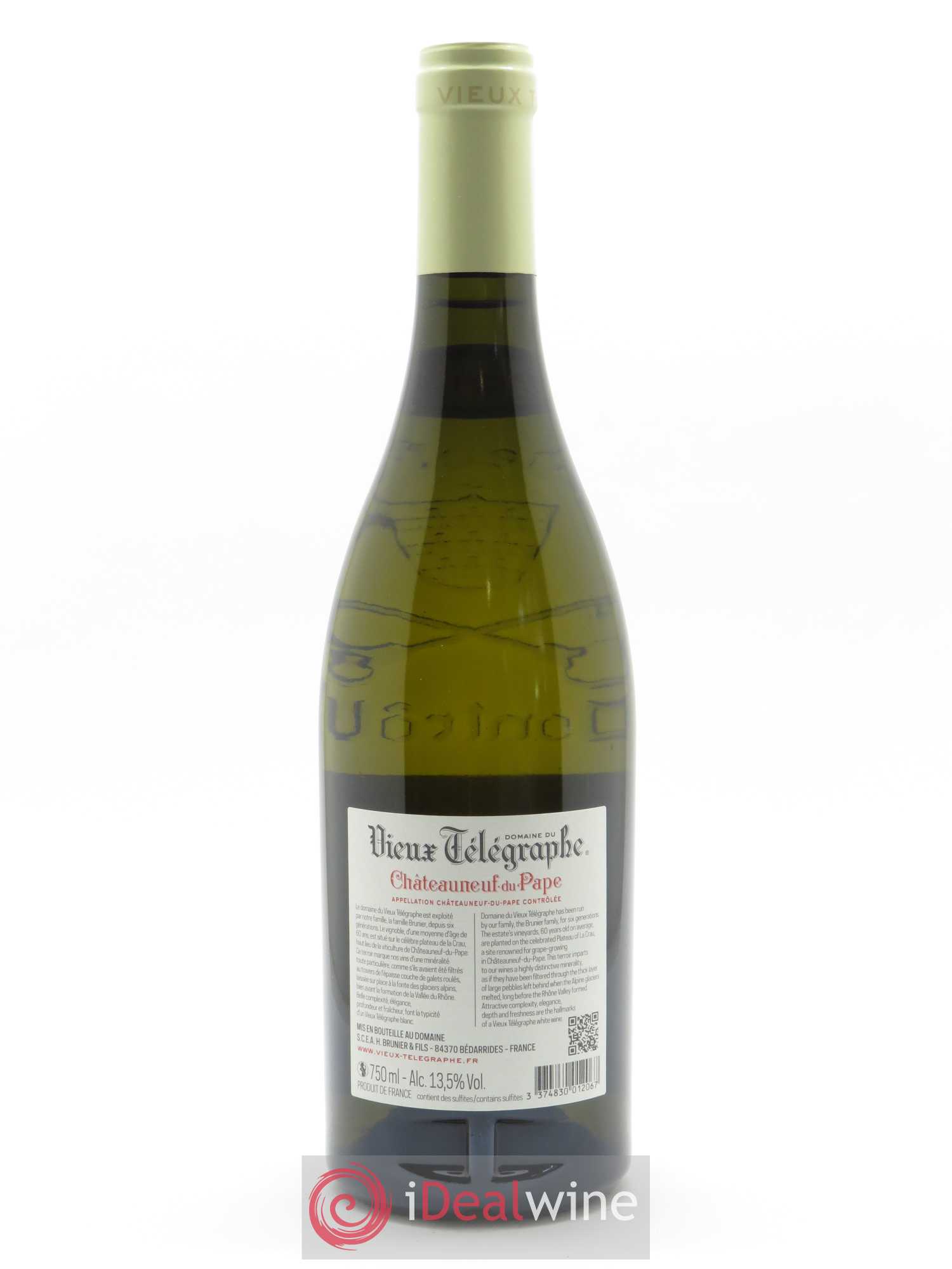 Châteauneuf-du-Pape Vieux Télégraphe (Domaine du) Vignobles Brunier 2019 - Lot de 1 bouteille - 1