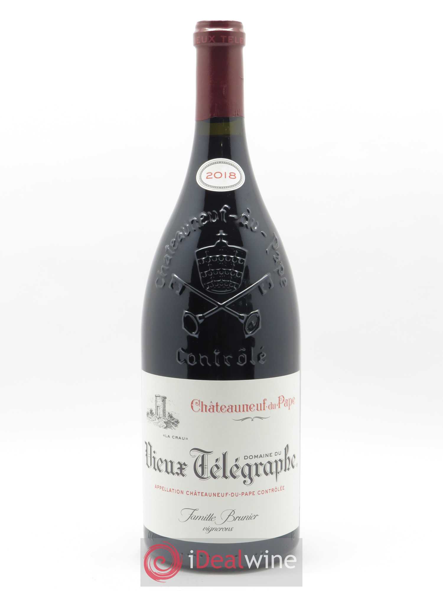 Châteauneuf-du-Pape Vieux Télégraphe (Domaine du) Vignobles Brunier 2018 - Lot de 1 magnum - 0