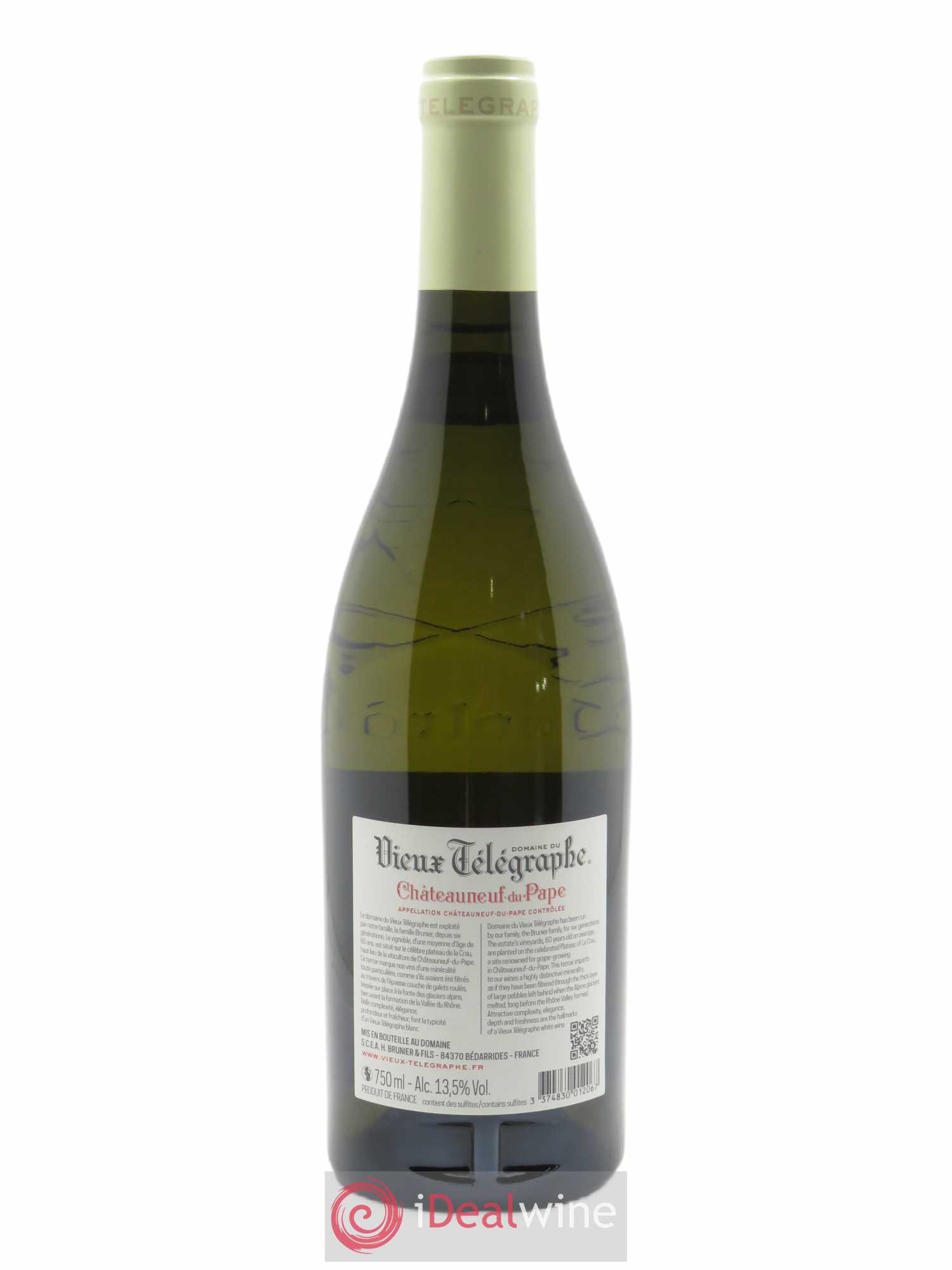 Châteauneuf-du-Pape Vieux Télégraphe (Domaine du) Vignobles Brunier 2020 - Lot de 1 bouteille - 1