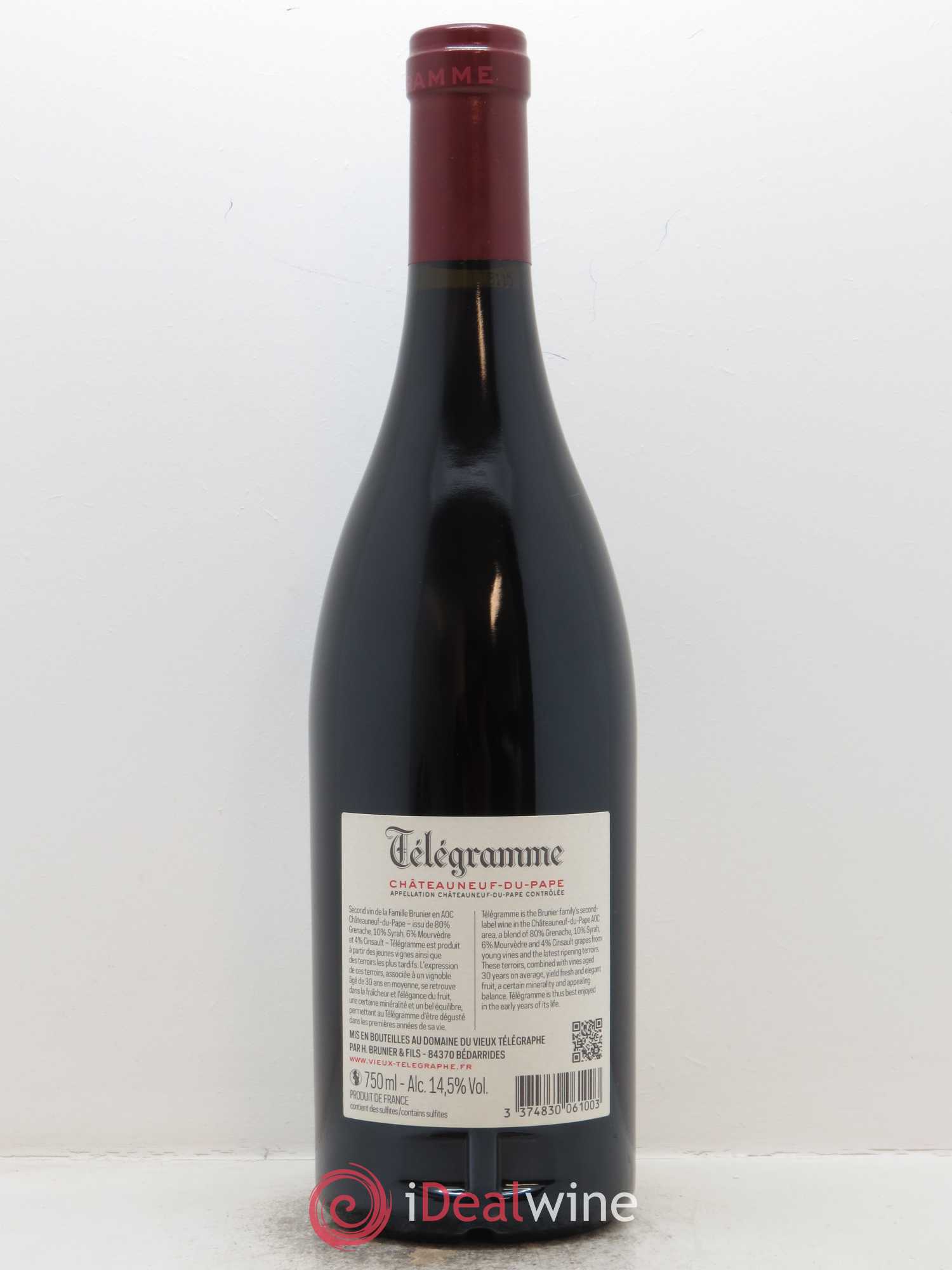 Châteauneuf-du-Pape Télégramme Vignobles Brunier 2016 - Lot de 1 bouteille - 1