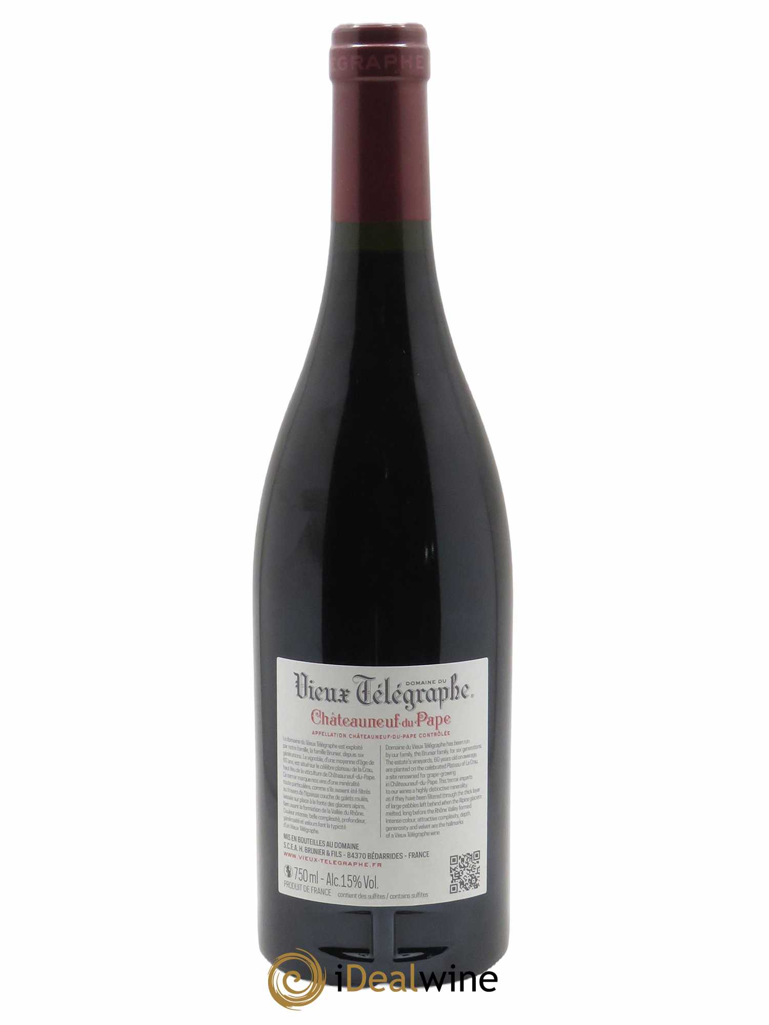 Châteauneuf-du-Pape Vieux Télégraphe (Domaine du) Vignobles Brunier (OWC if 6 bt) 2020 - Lot of 1 bottle - 1
