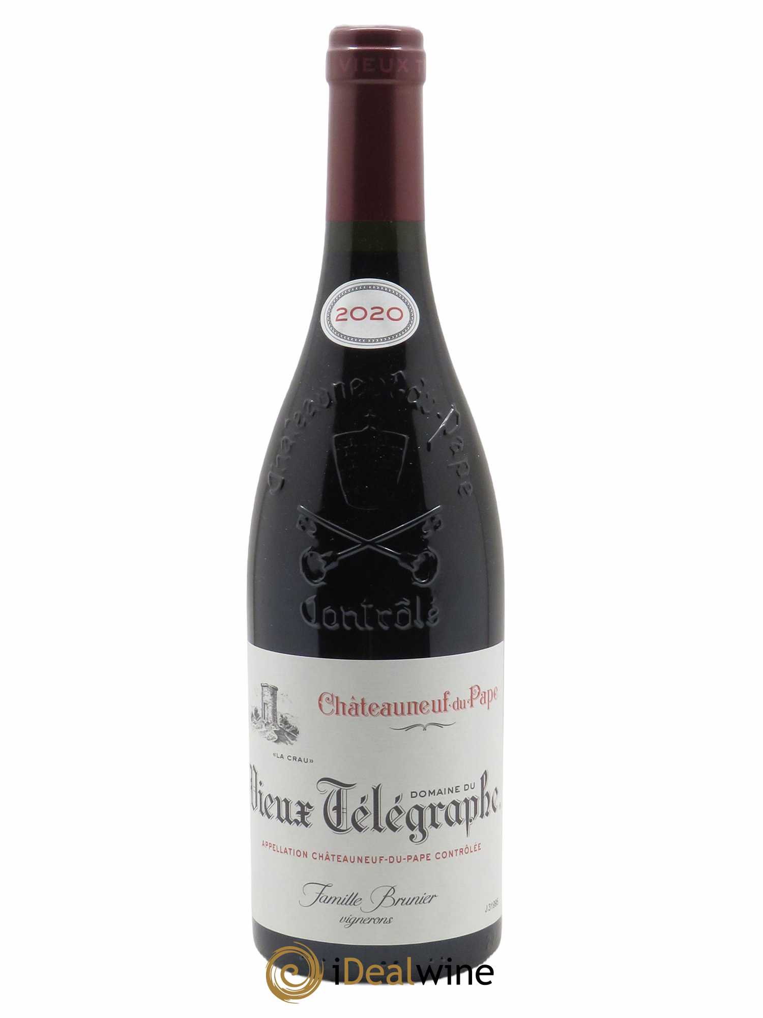 Châteauneuf-du-Pape Vieux Télégraphe (Domaine du) Vignobles Brunier (OWC if 6 bt) 2020 - Lot of 1 bottle - 0