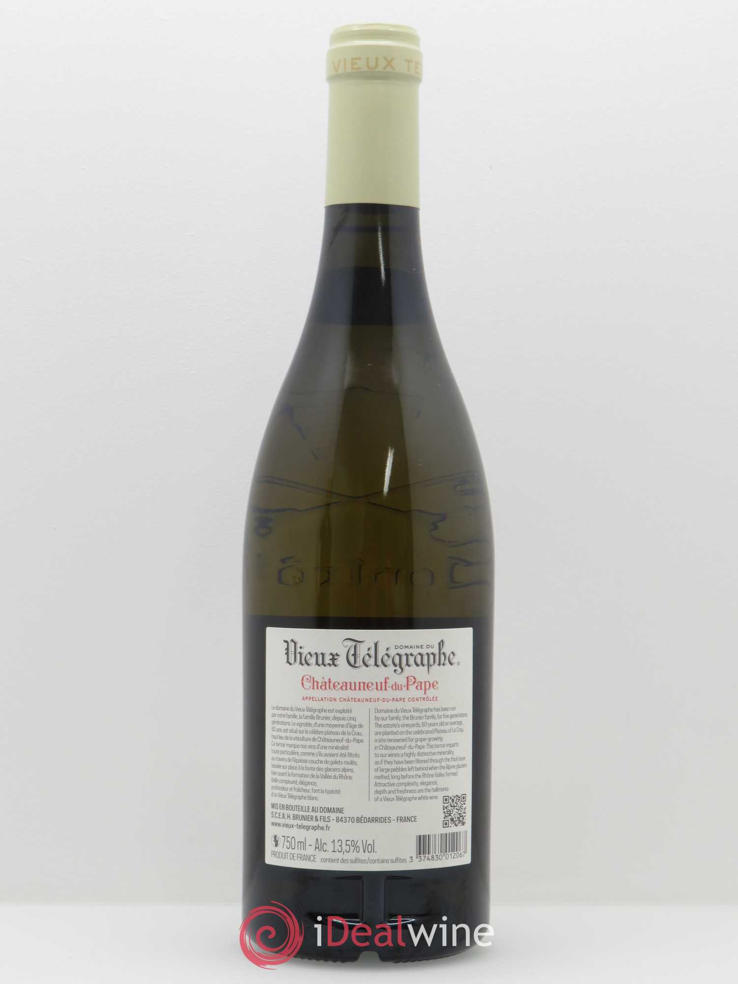 Châteauneuf-du-Pape Vieux Télégraphe (Domaine du) Vignobles Brunier 2017 - Lot de 1 bouteille - 1