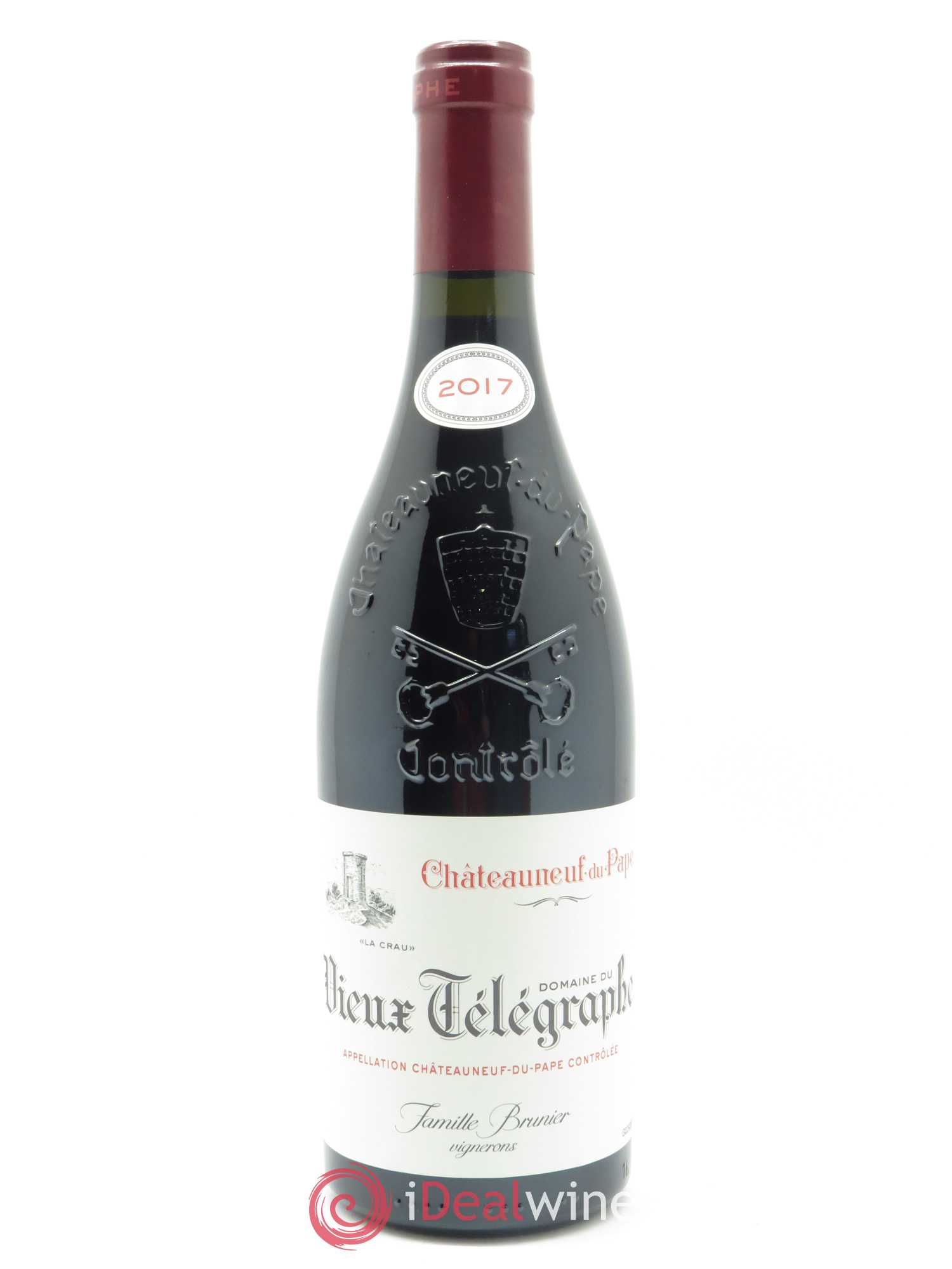 Châteauneuf-du-Pape Vieux Télégraphe (Domaine du) Vignobles Brunier 2017 - Lot de 1 bouteille - 0