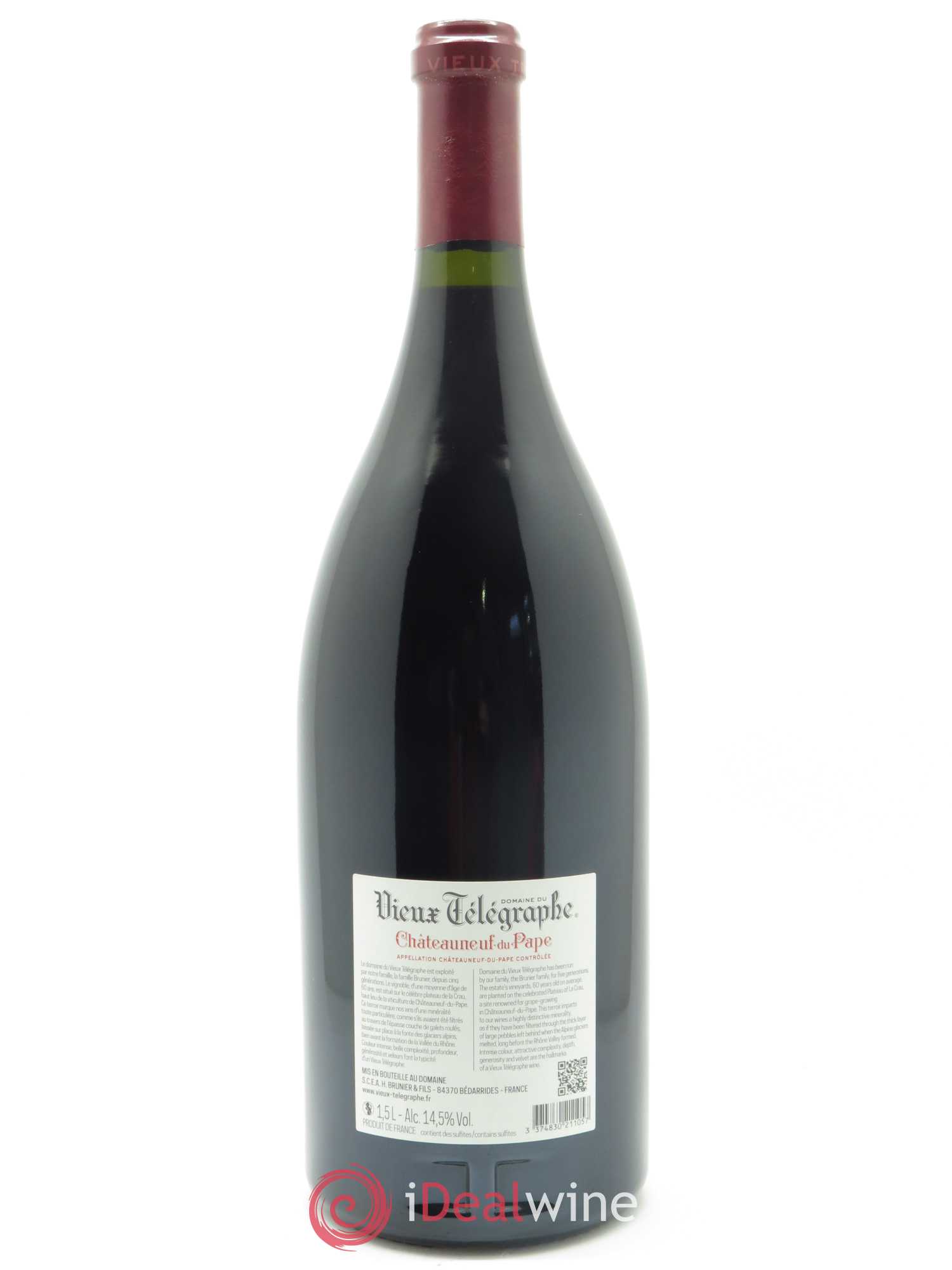 Châteauneuf-du-Pape Vieux Télégraphe (Domaine du) Vignobles Brunier 2017 - Lot de 1 magnum - 1