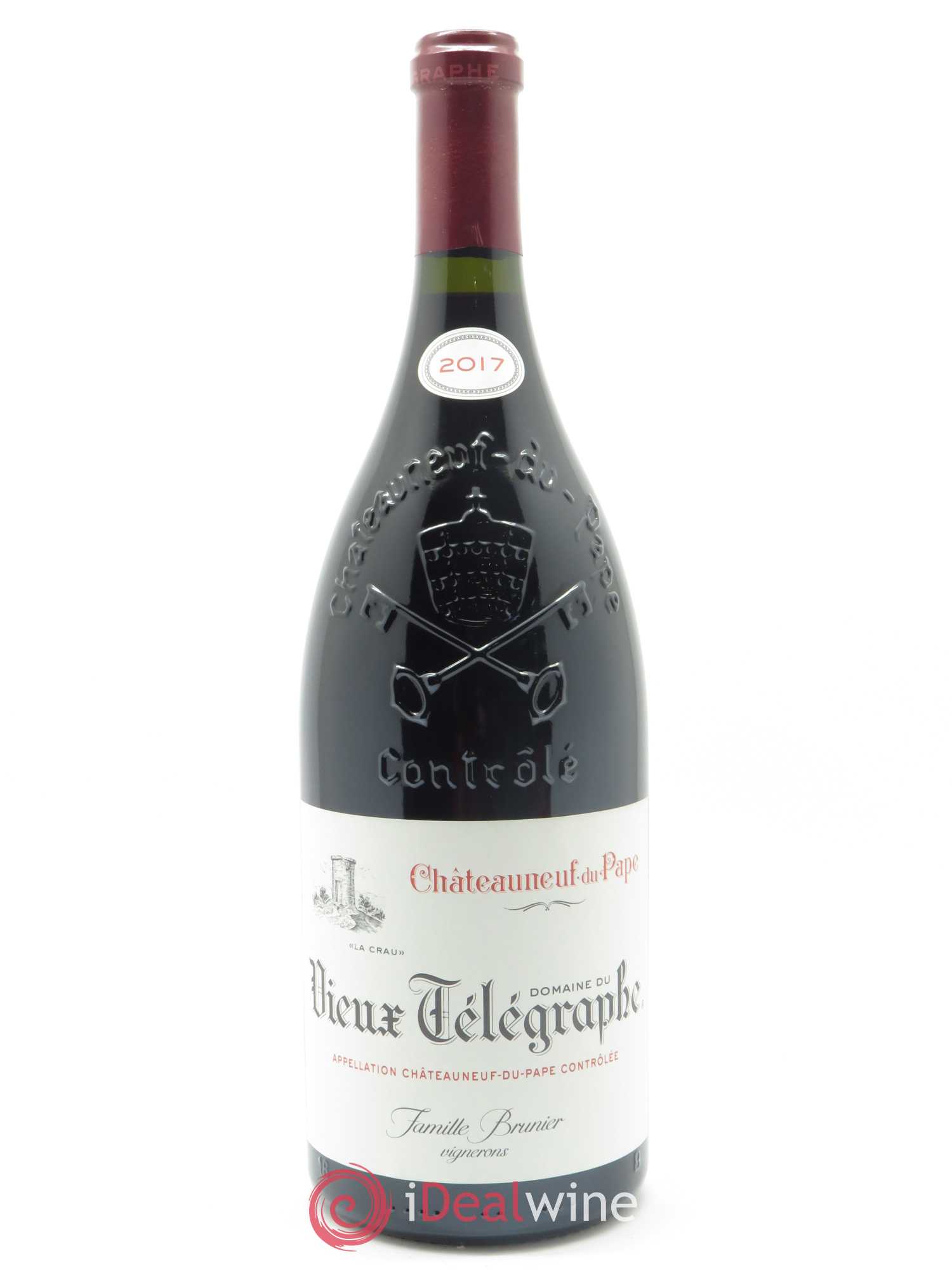 Châteauneuf-du-Pape Vieux Télégraphe (Domaine du) Vignobles Brunier 2017 - Lot de 1 magnum - 0