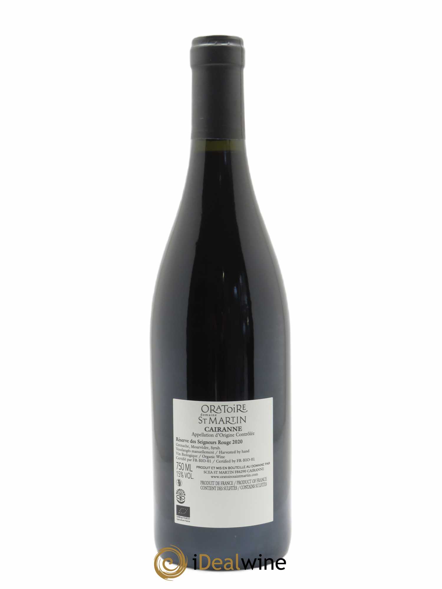 Cairanne Réserve des Seigneurs Oratoire Saint-Martin - Frédéric et François Alary 2020 - Lot of 1 bottle - 1